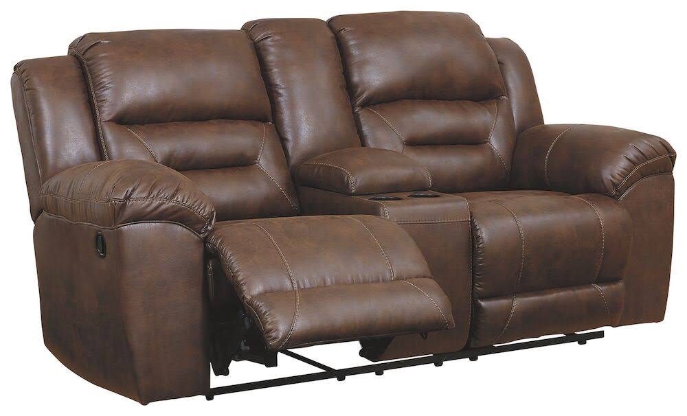 Ashley Stoneland Reclining Loveseat with Console L2_0W1R1IQV