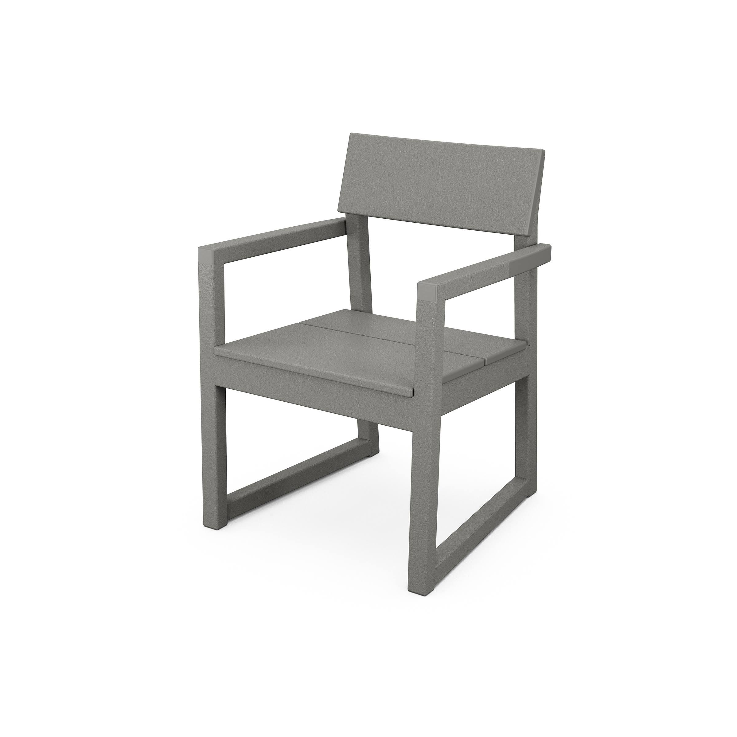 POLYWOOD Edge Dining Arm Chair - Slate Grey MR_O3EQYHQJ