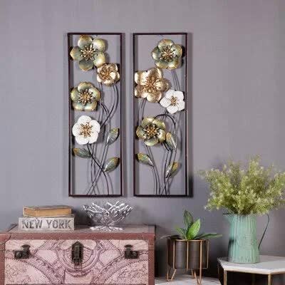 2 Piece Metal Flowers Wall d cor Set World Menagerie FT_1E41AMOX 2 Piece Metal Flowers Wall d cor Set World Menagerie FT_1E41AMOX