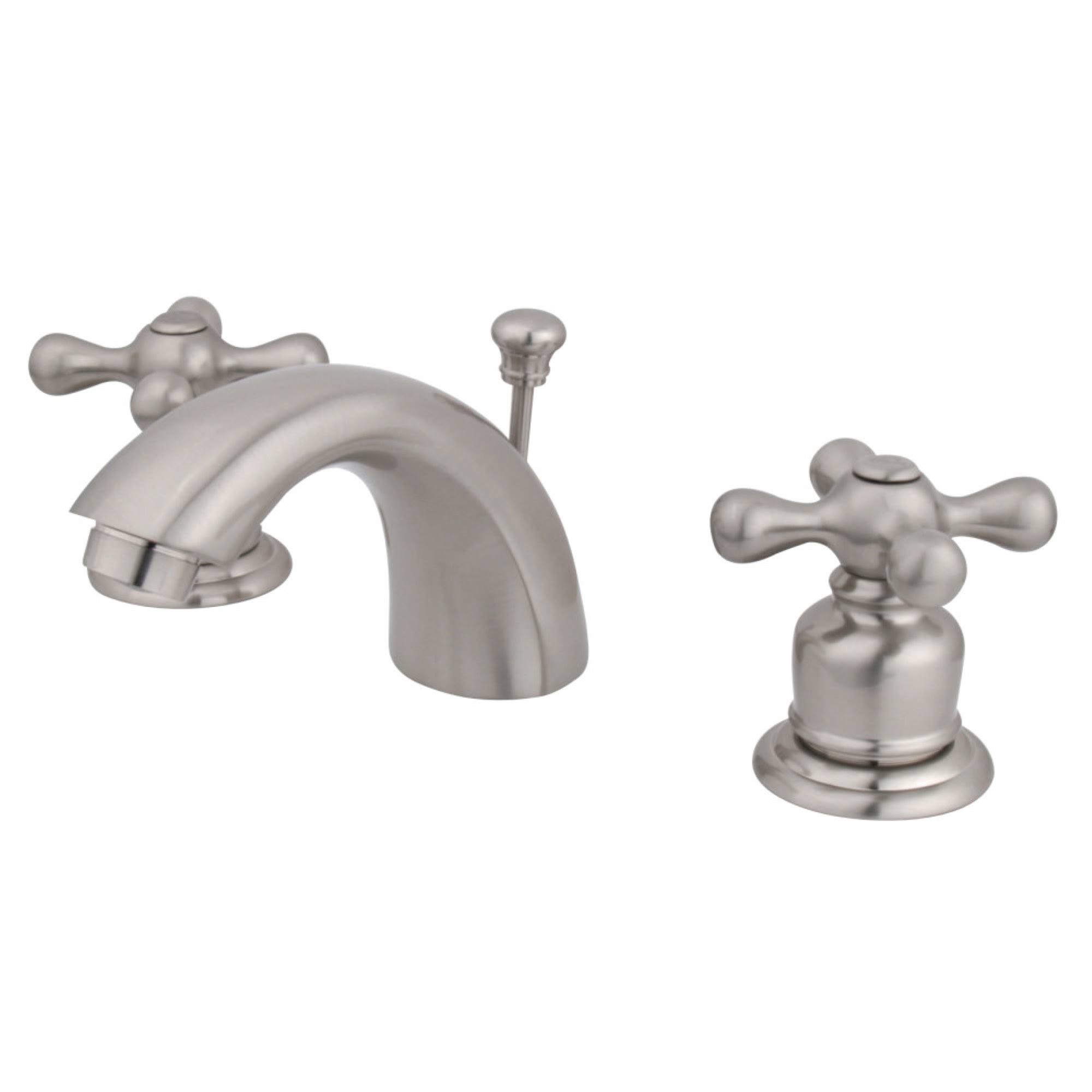 Kingston Brass KB958AX Mini-Widespread Bathroom Faucet, Brushed Nickel BX_NEB3B6WI Kingston Brass KB958AX Mini-Widespread Bathroom Faucet, Brushed Nickel BX_NEB3B6WI