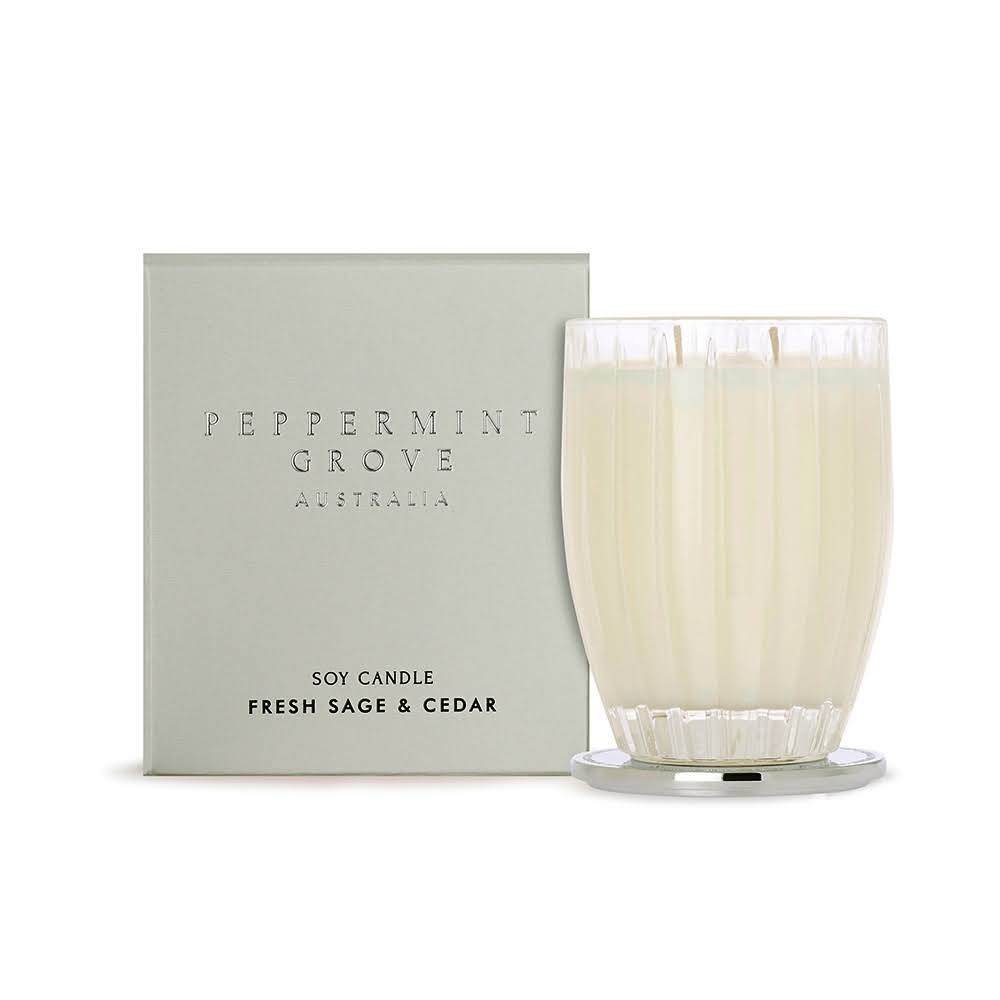 Peppermint Grove-Fresh Sage Cedar Soy Candle 350g KF_LESZ7YVM Peppermint Grove-Fresh Sage Cedar Soy Candle 350g KF_LESZ7YVM