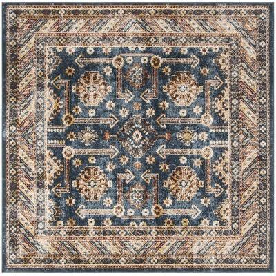 Isanotski Oriental Brown/Blue Area Rug Loon Peak Rug Size: Square 8' OJ_7ZVTQZL6