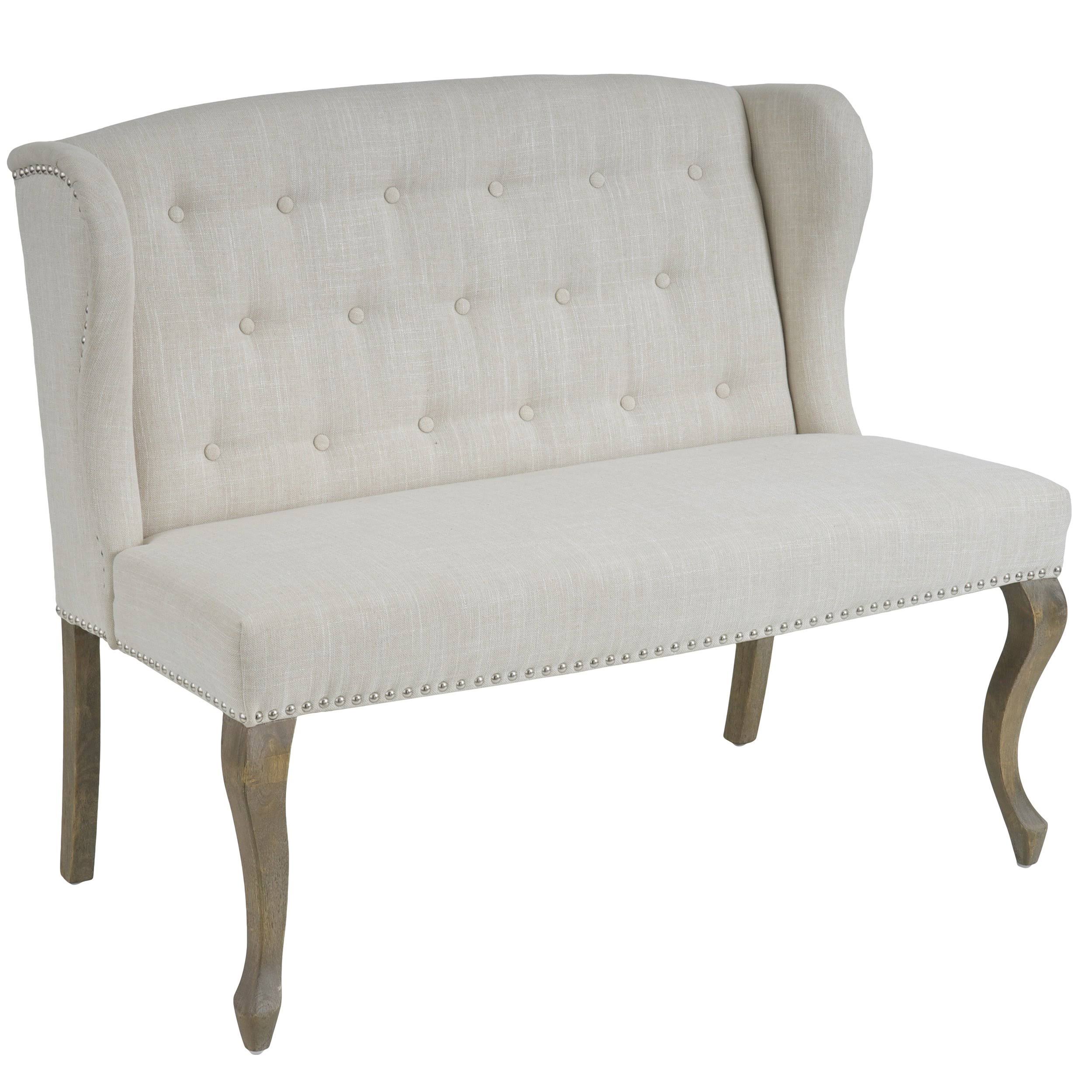 Mariana Fabric Settee Light Beige OA_PK3NAJLY Mariana Fabric Settee Light Beige OA_PK3NAJLY
