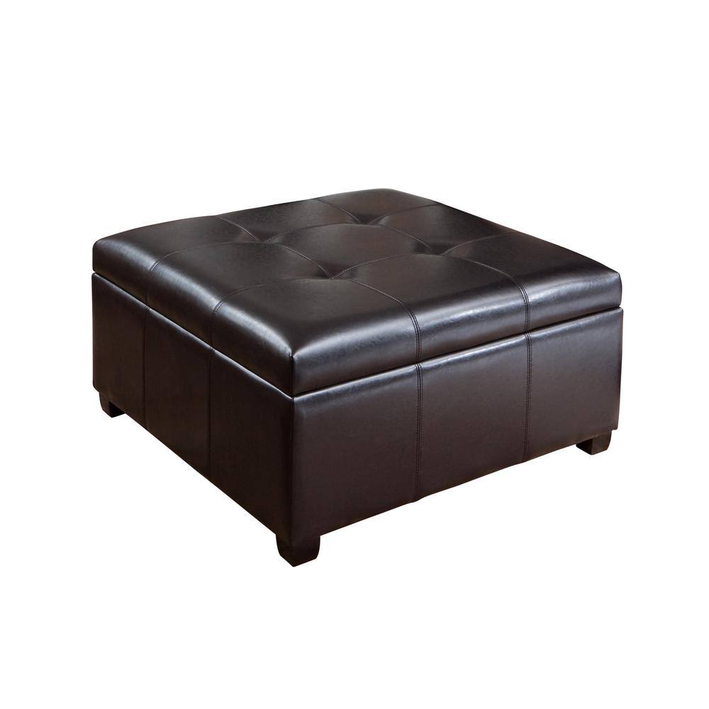 Noble House Carlsbad Espresso Brown Storage Ottoman 2W_GFI2GGU3
