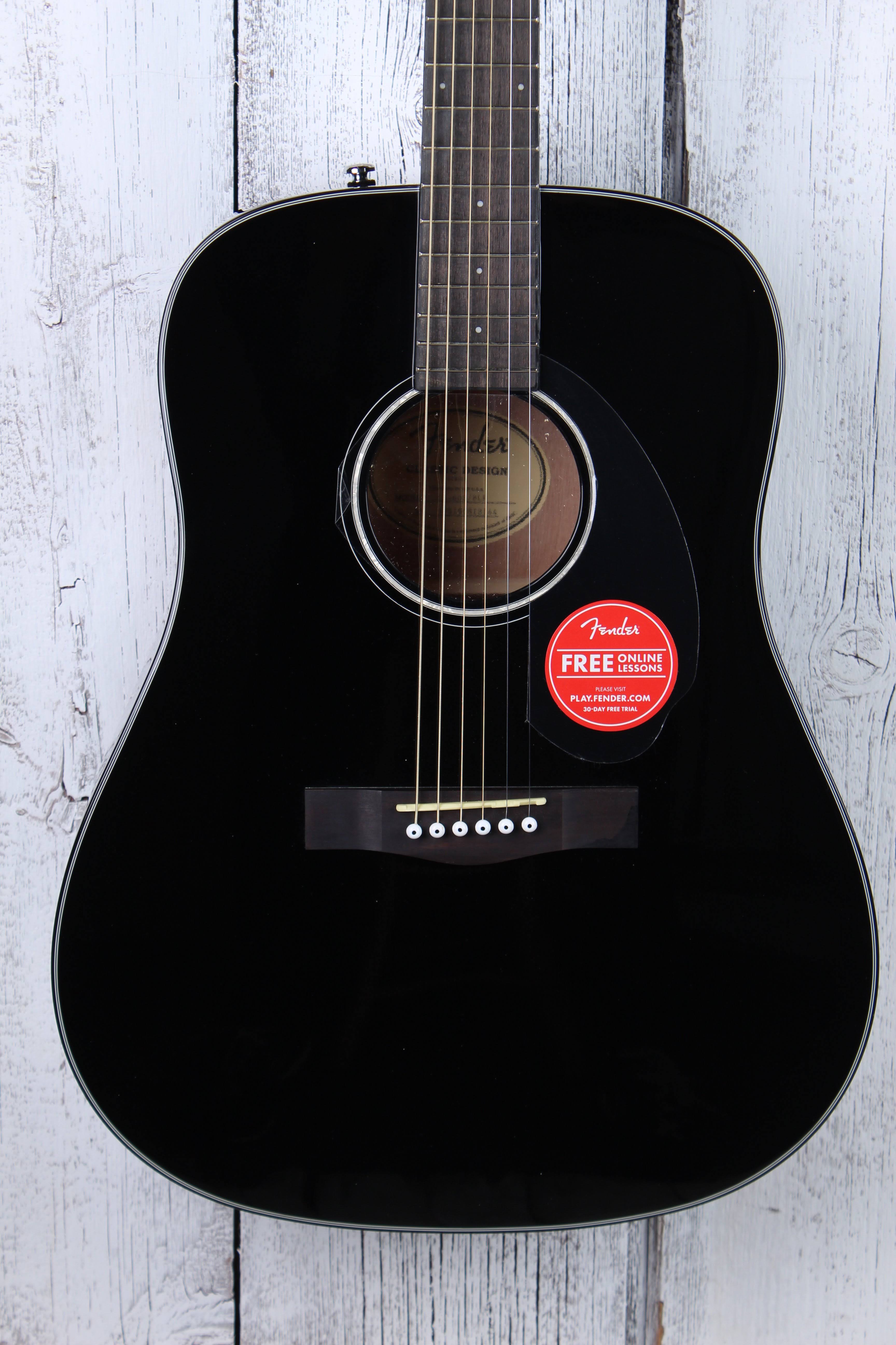 Fender CD-60S Dreadnought Acoustic Guitar (Black) D6_LT6KTTGD