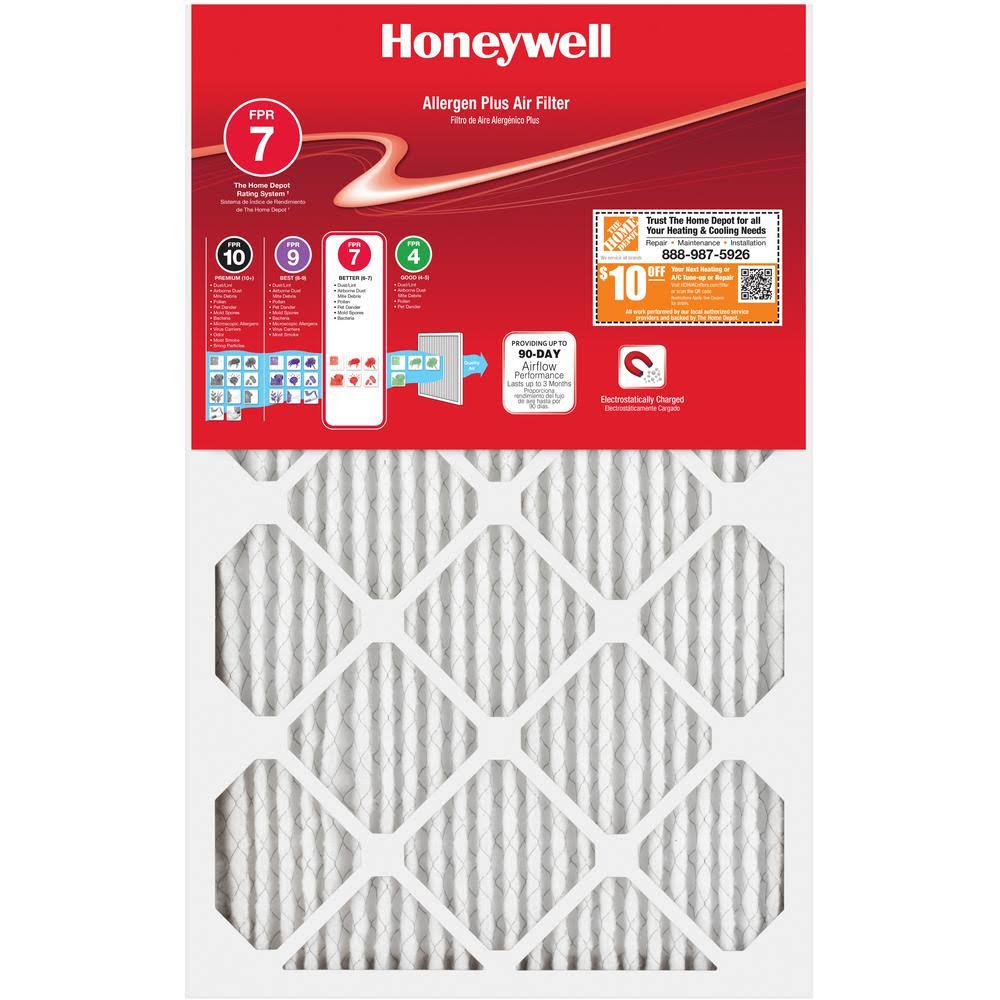 Honeywell 23-1/2 x 35-1/2 x 1 Allergen Plus Pleated MERV 11 - FPR 7 Air Filter (12-Pack) YM_GQ3W5Q8F