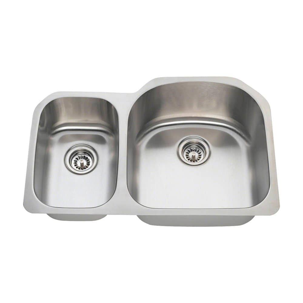 Mr Direct 3121R 16 Gauge Undermount Stainless Steel 31-1/2 in. Double Bowl Kitchen Sink Ensemble N4_VCVWI1NT Mr Direct 3121R 16 Gauge Undermount Stainless Steel 31-1/2 in. Double Bowl Kitchen Sink Ensemble N4_VCVWI1NT