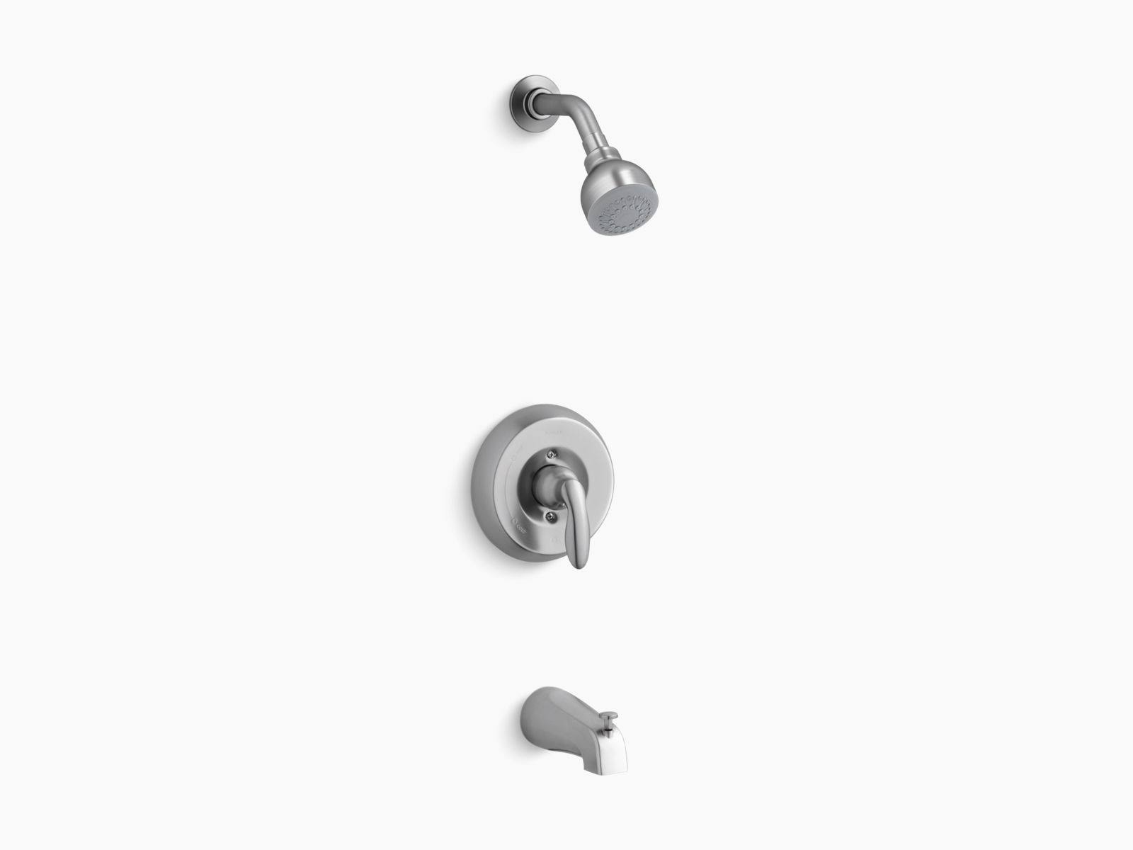 Kohler TS15601-4H-G Coralais Rite-Temp Bath and Shower Valve Trim with Lever Handle, NPT Spout and 1.5 GPM Showerhead - Brushed T1_ECPMKE3M Kohler TS15601-4H-G Coralais Rite-Temp Bath and Shower Valve Trim with Lever Handle, NPT Spout and 1.5 GPM Showerhead - Brushed T1_ECPMKE3M