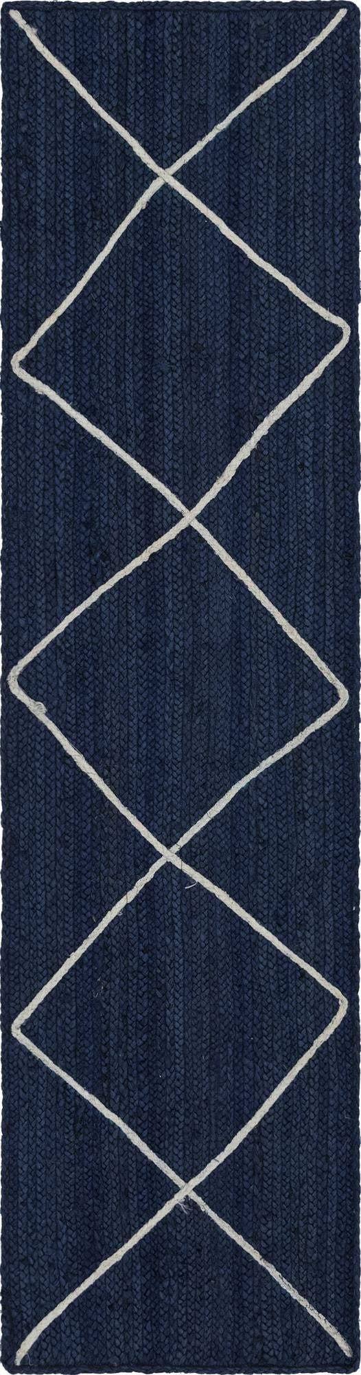 Braided Jute Rug Navy Blue / Runner 2' 2 x 8' 2 ZQ_CAYCD7OJ