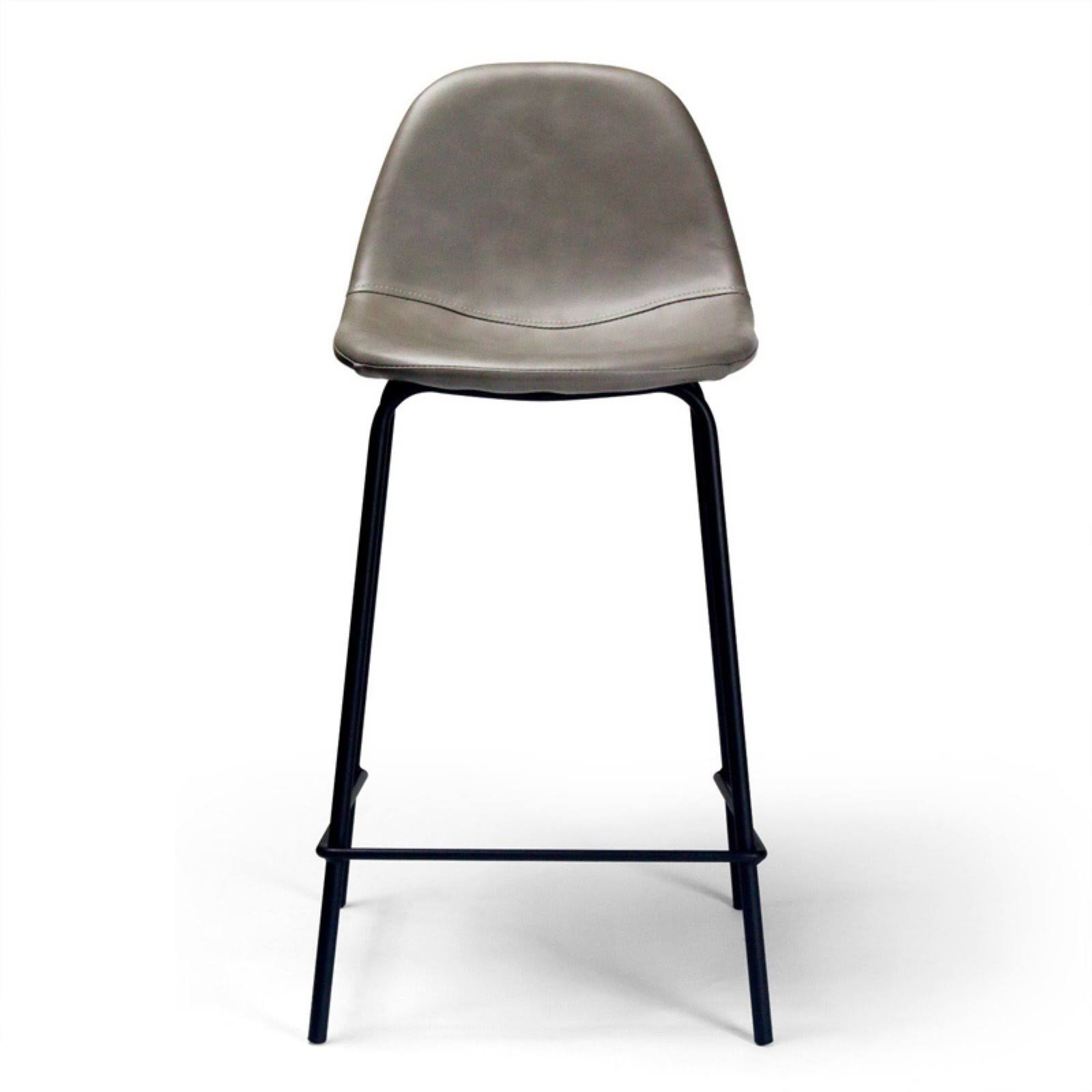 Aeon Furniture Maxine Modern Upholstered Faux Leather Counter Stool - Set of 2, Smoke Gray N3_N90LXMFB Aeon Furniture Maxine Modern Upholstered Faux Leather Counter Stool - Set of 2, Smoke Gray N3_N90LXMFB