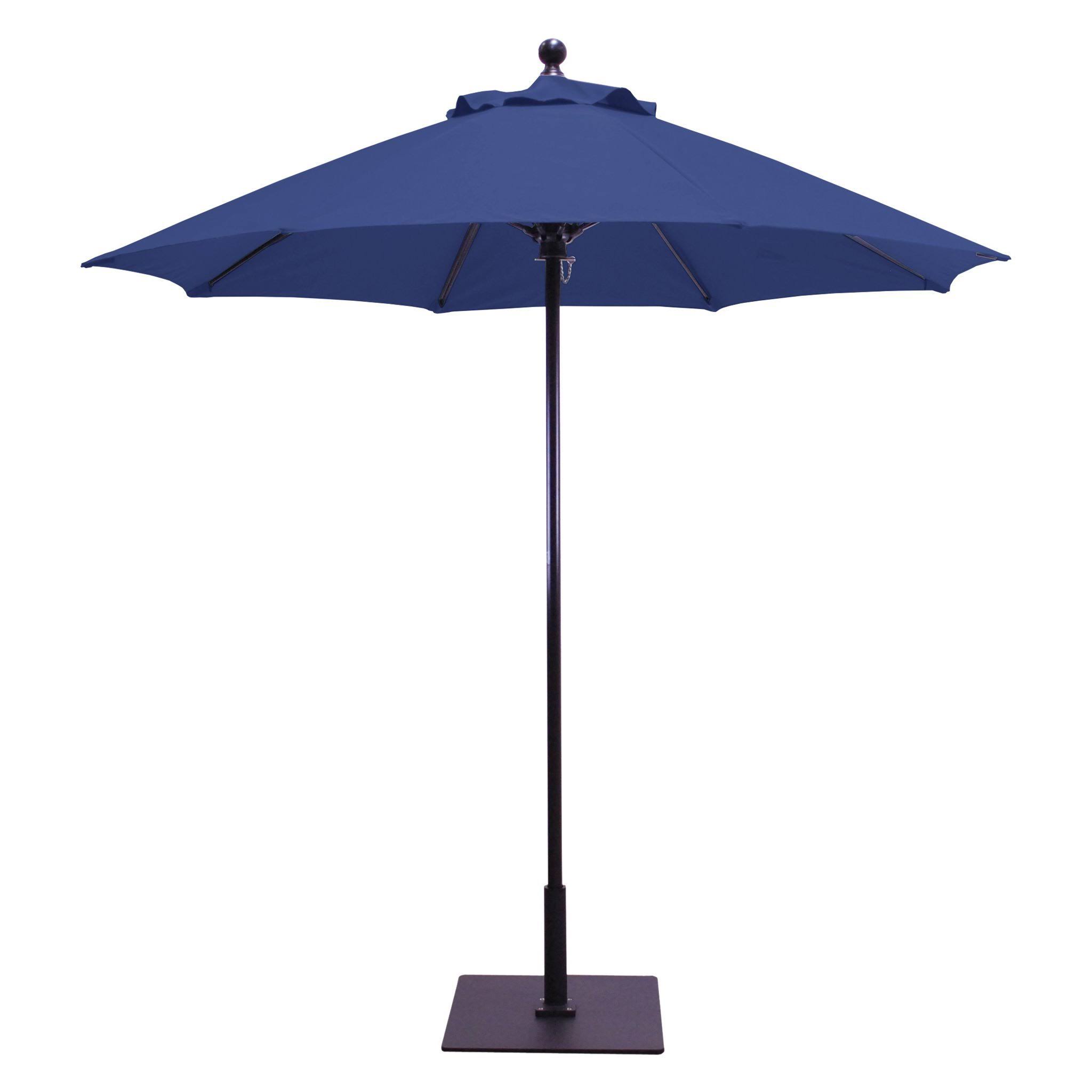 Galtech International - Manual Lift - 7.5' Round Umbrella 58: Navy BK: Black NR_QBMV3LAR