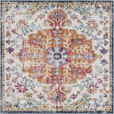 Hillsby Oriental Blue/Orange Area Rug Mistana Rug Size Square 7'10 WR_JDMJ3YTG Hillsby Oriental Blue/Orange Area Rug Mistana Rug Size Square 7'10 WR_JDMJ3YTG