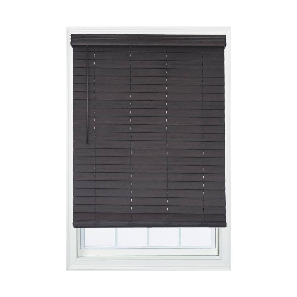 Allen + Roth 2.5-in Slat Width 43.5-in x 72-in Cordless Walnut Faux Wood Room Darkening Horizontal Blinds in Brown | DFHSD4872-4 AQ_KALVZXRF Allen + Roth 2.5-in Slat Width 43.5-in x 72-in Cordless Walnut Faux Wood Room Darkening Horizontal Blinds in Brown | DFHSD4872-4 AQ_KALVZXRF