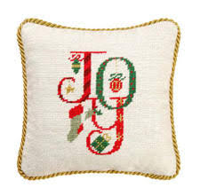 Joy Christmas Holiday Needlepoint Pillow 10 7I_WIO7GUSY Joy Christmas Holiday Needlepoint Pillow 10 7I_WIO7GUSY