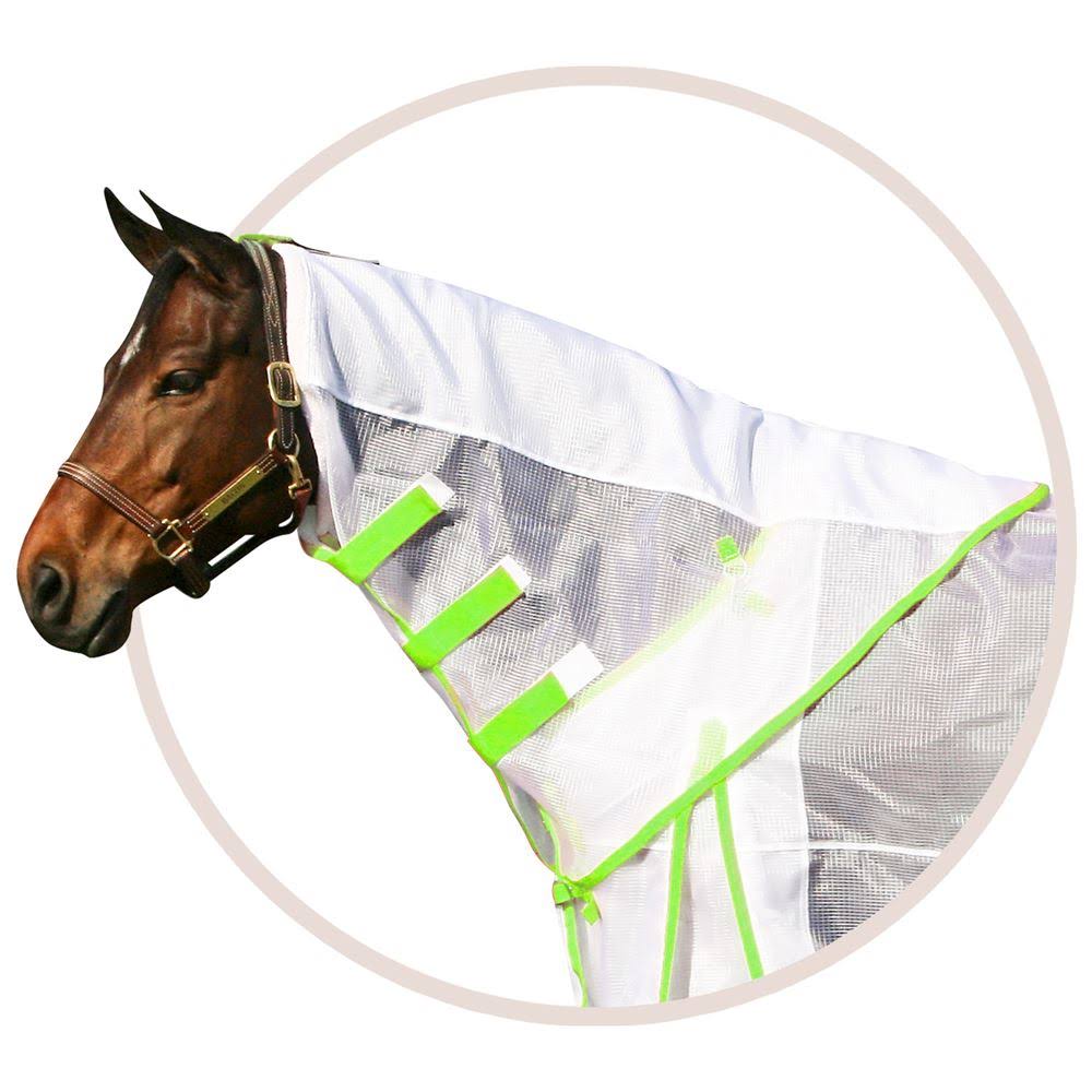 Dura-Tech Ripstop Nylon Mesh Fly Neck Cover Large White / Lime 7T_AMIHFR5K