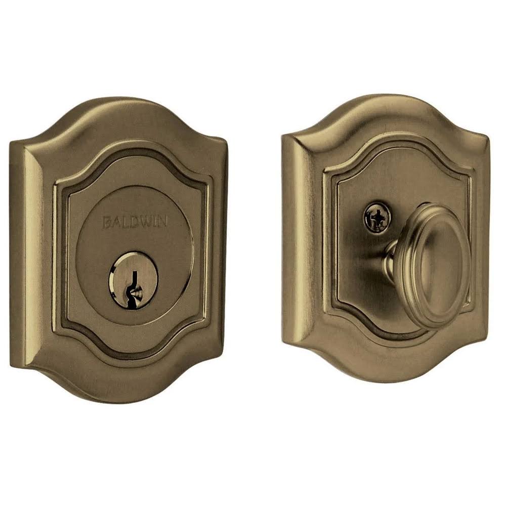 Baldwin Bethpage Deadbolt Single Cylinder Satin Brass/Black LN_MJPHTDYM