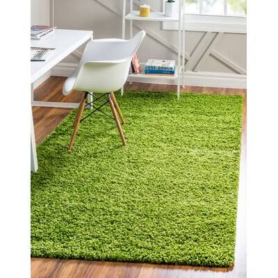 Turn on The Brights Angeline Shag Green Area Rug, Size Rectangle 12' x 15' 6L_JSZNHBK2 Turn on The Brights Angeline Shag Green Area Rug, Size Rectangle 12' x 15' 6L_JSZNHBK2