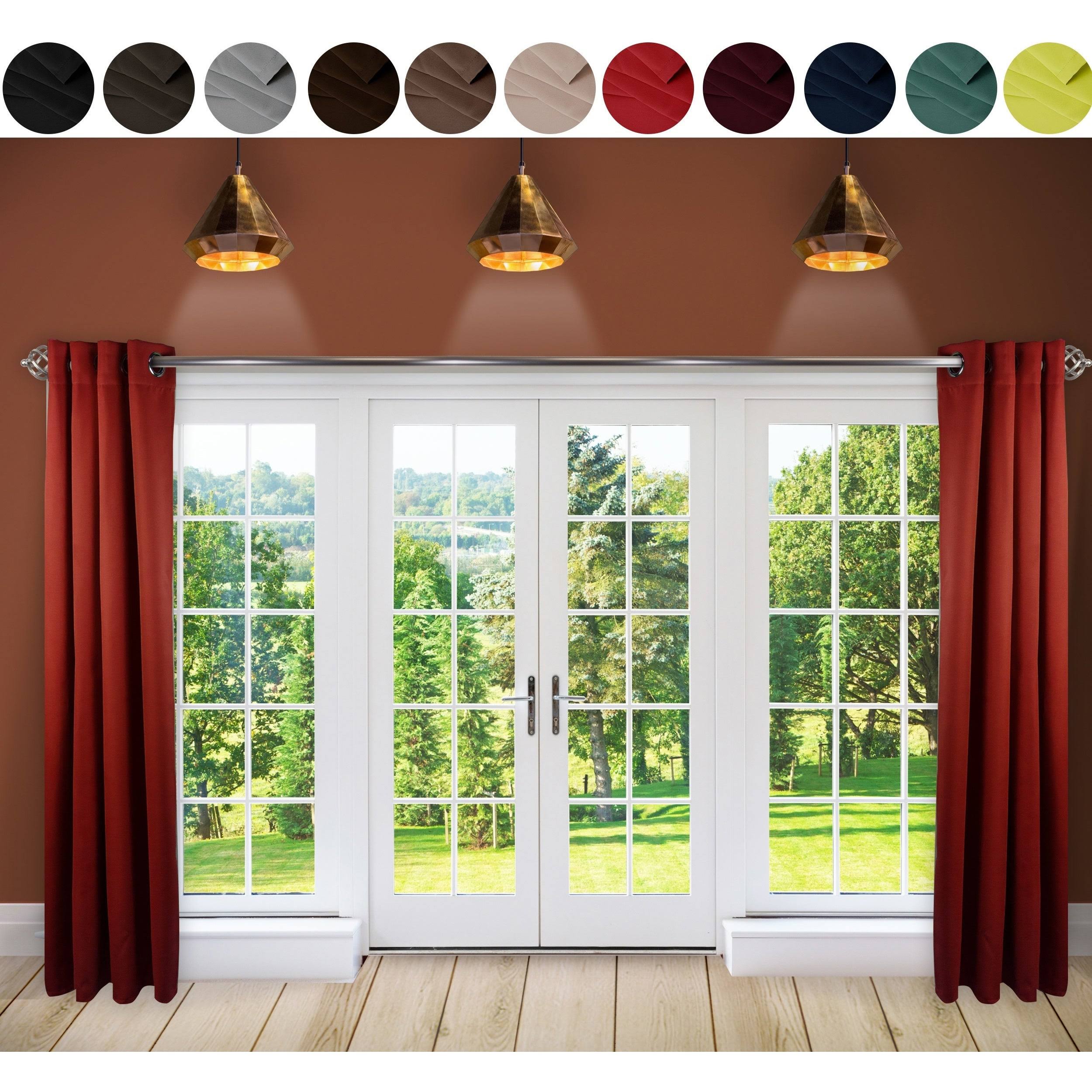 InStyleDesign Premium Extra Wide Heavyweight Curtain (1 Panel) Red 120W x 96H 96 Inches 46_8JRLPAWC