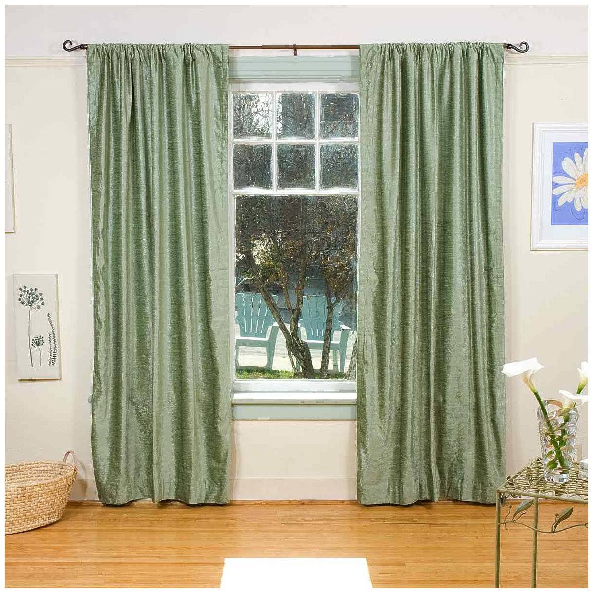 Olive Green Rod Pocket Velvet Curtain / Drape / Panel - Piece 75_OIOPRF9H
