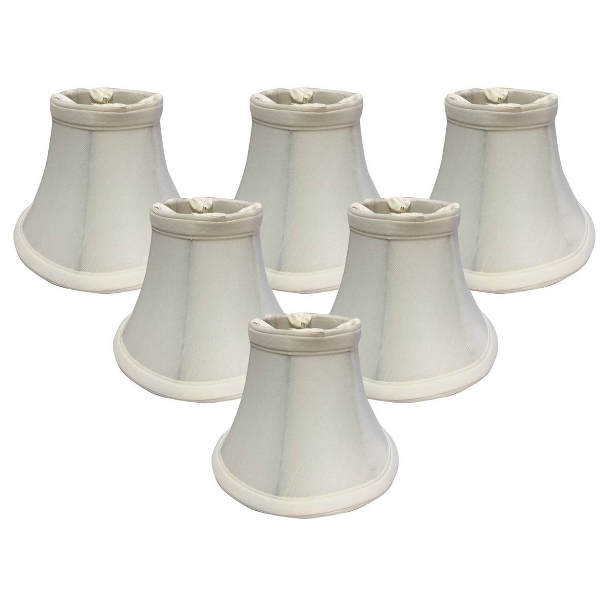 RoyalDesigns 6 Silk Bell Candelabra Shade (Set of 6); White RT_R4FIHWRC