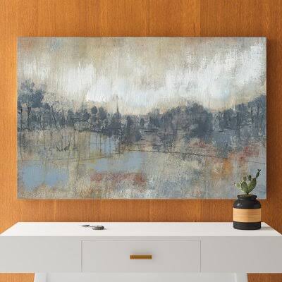Cool Grey Horizon Cool Gray Horizon I by Jennifer Goldberger - Wrapped Canvas Graphic Art Print East Urban Home Size 26 PJ_896TGC1F