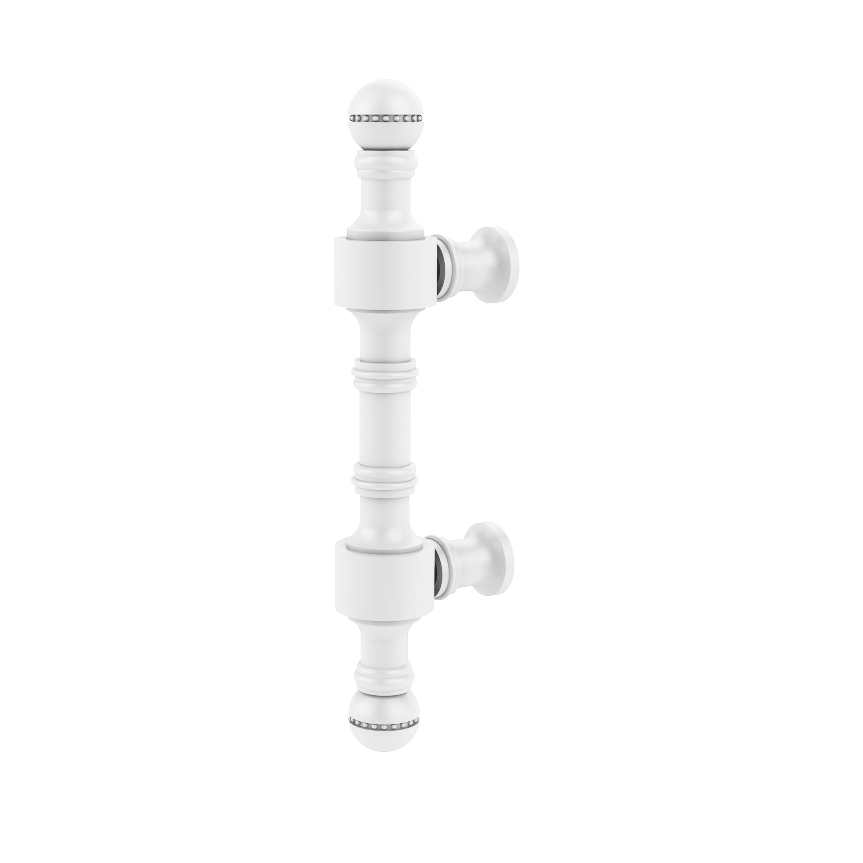 Allied Brass Retro Dot Collection 3 inch Beaded Cabinet Pull Matte White HH_MNUXIM1T
