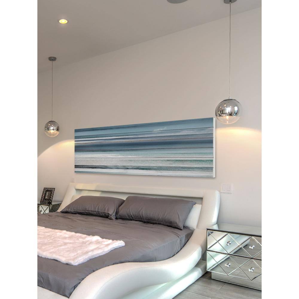 Parvez Michel 15 in. H x 45 in. W Kuremaa by Parvez Taj Printed White Wood Wall Art, Multi-Colored V6_DDYITPCX