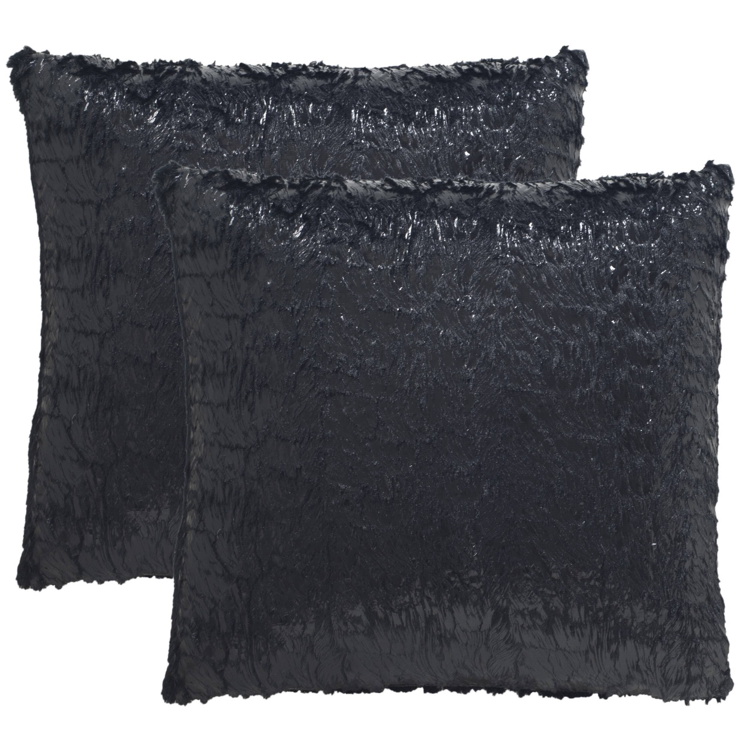 Safavieh Kiki Pillow - Set of 2, Black UC_XIBAOPDC Safavieh Kiki Pillow - Set of 2, Black UC_XIBAOPDC
