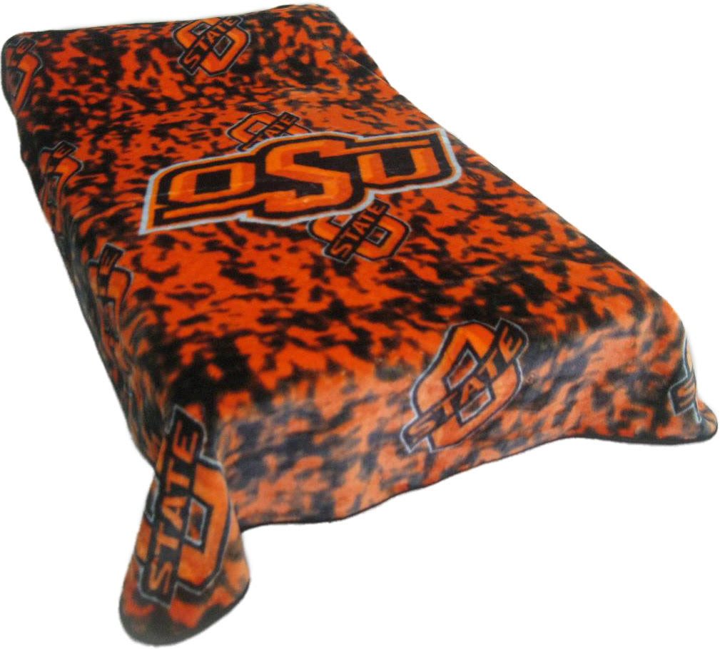 Oklahoma State Cowboys Throw Blanket Raschel Knit QG_WEAOFJYK Oklahoma State Cowboys Throw Blanket Raschel Knit QG_WEAOFJYK