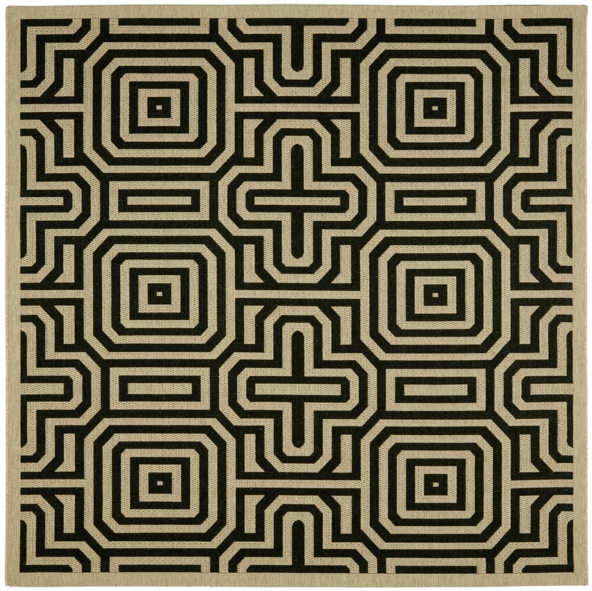 Safavieh Courtyard Area Rug CY2962 Sand / Black, 6' 7 PS_AXMPJSRG