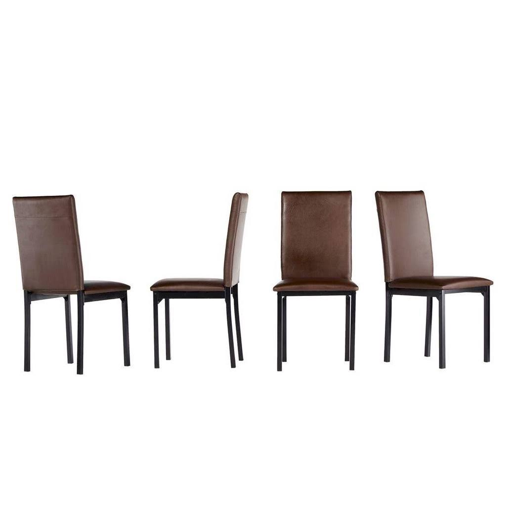HomeSullivan Bedford Brown Faux Leather Dining Chair (Set of 2) XF_799SIPD4 HomeSullivan Bedford Brown Faux Leather Dining Chair (Set of 2) XF_799SIPD4