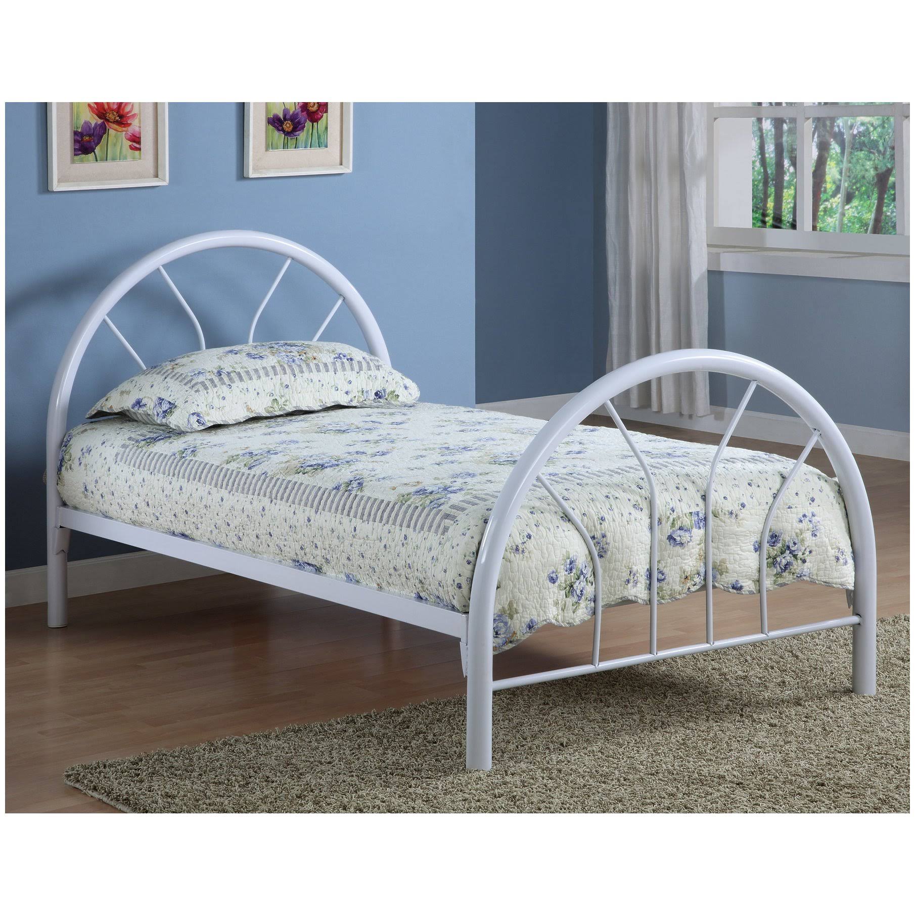 Coaster 2389W White Twin Metal Bed KE_RHEF4FXP Coaster 2389W White Twin Metal Bed KE_RHEF4FXP