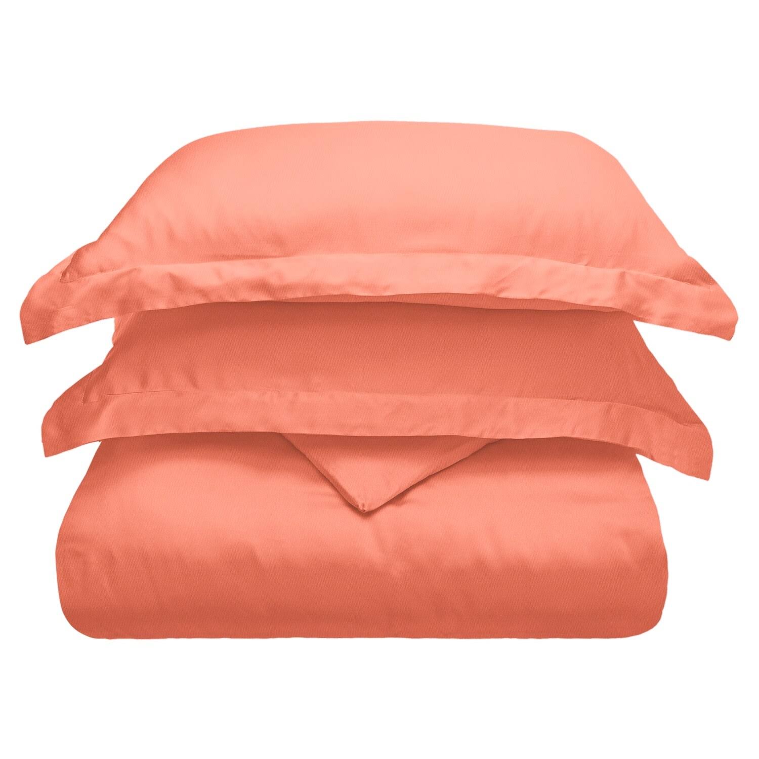 Superior 300 Thread Count Modal Wrinkle Resistant Solid Duvet Cover Set - Coral - Queen/Full - Queen/Full L2_HBKRAYDN Superior 300 Thread Count Modal Wrinkle Resistant Solid Duvet Cover Set - Coral - Queen/Full - Queen/Full L2_HBKRAYDN