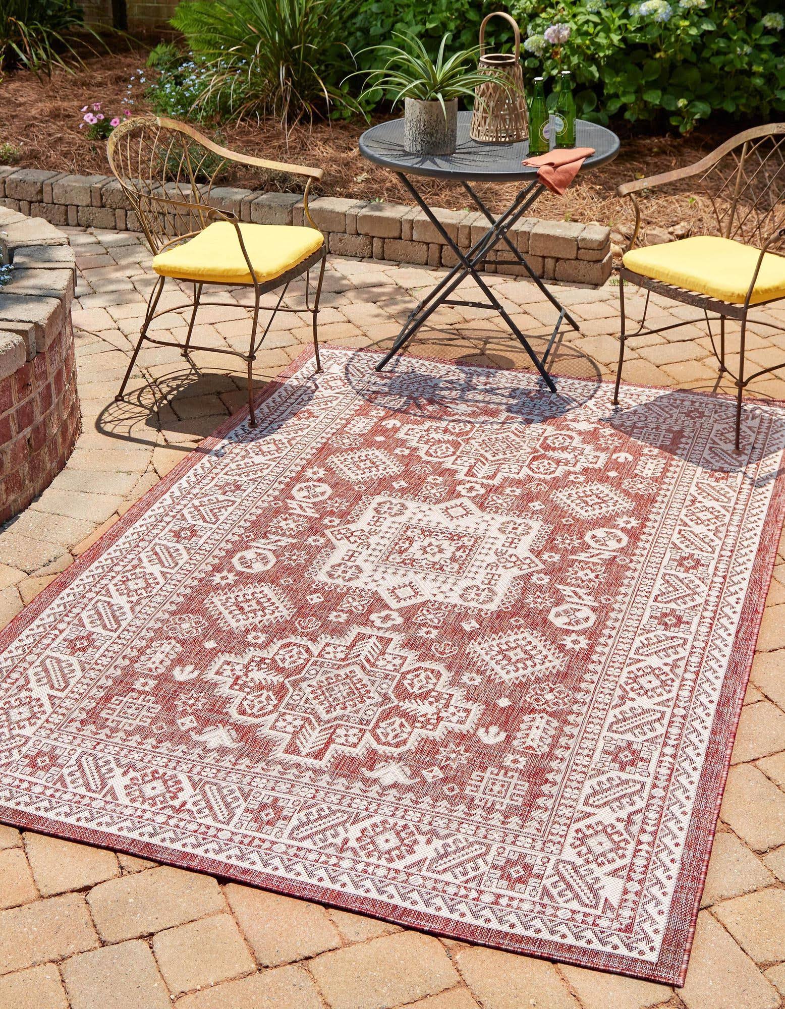 Outdoor Aztec Rust Red 9x12 Large Area Rug Indoor Outdoor Rug 6H_JE6ZUELK Outdoor Aztec Rust Red 9x12 Large Area Rug Indoor Outdoor Rug 6H_JE6ZUELK
