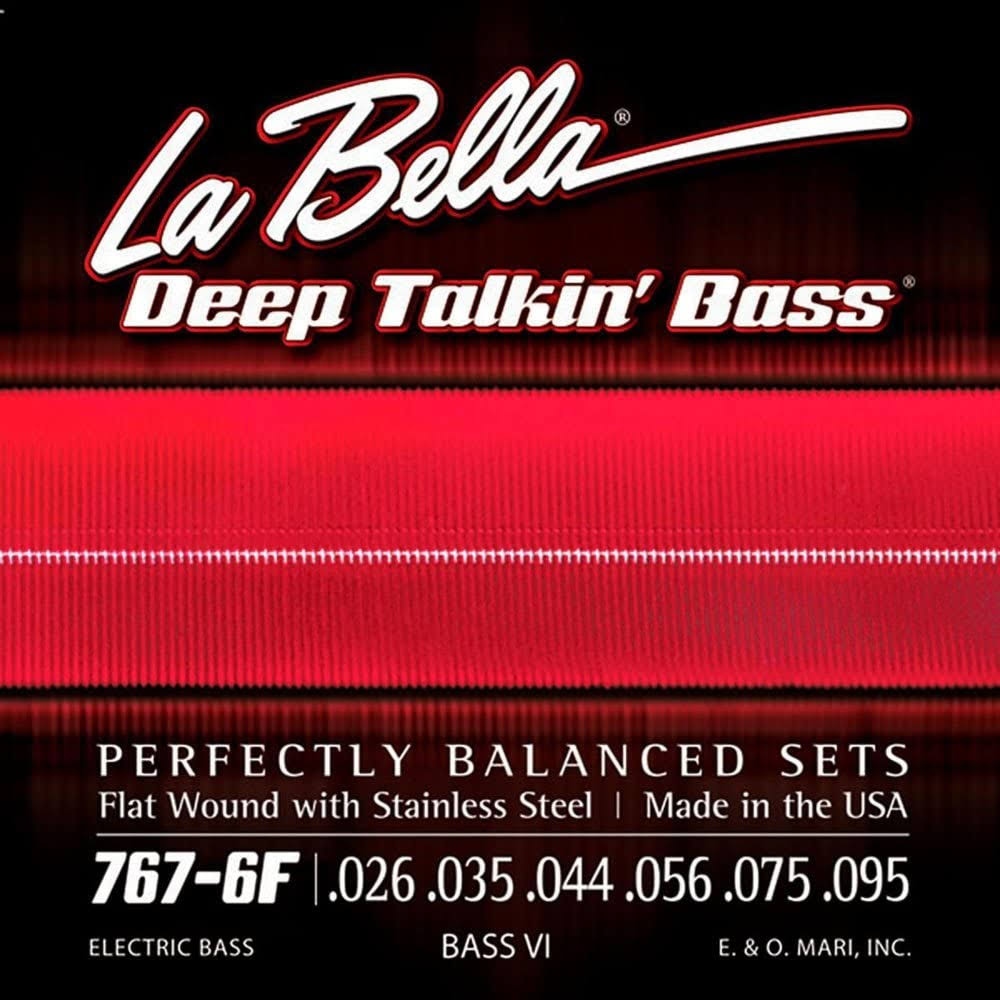 La Bella 767-6F Stainless Steel Flat Wound Bass VI Strings 26-95 BW_7NIZ9GPG La Bella 767-6F Stainless Steel Flat Wound Bass VI Strings 26-95 BW_7NIZ9GPG