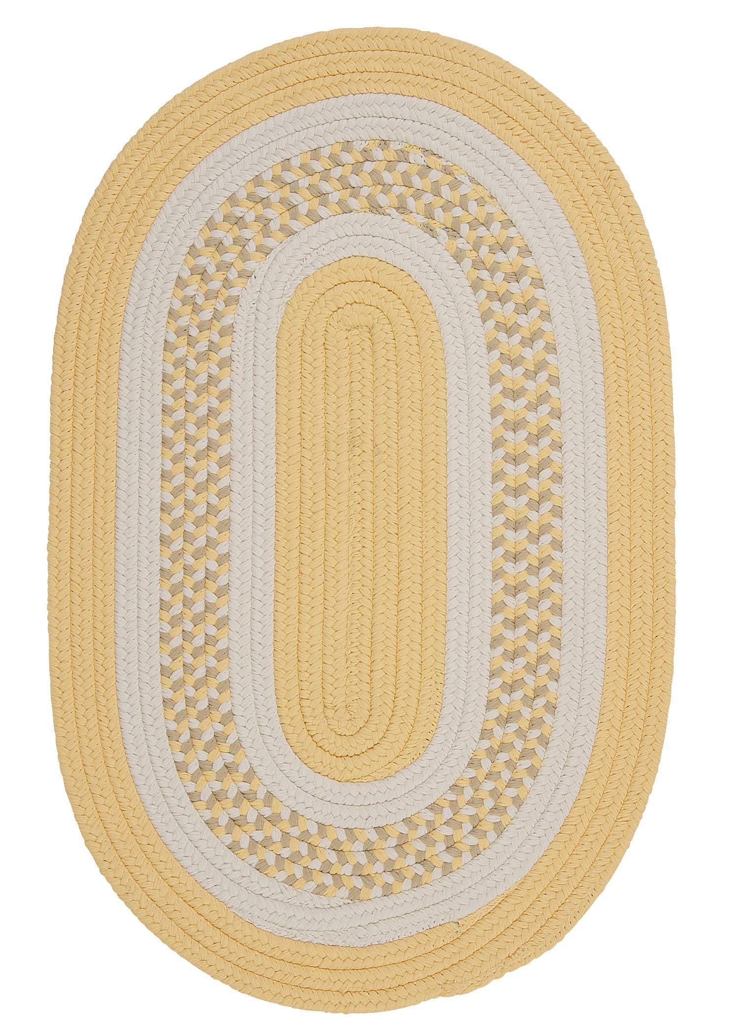 Colonial Mills Flowers Bay FB31 Yellow 3' Round Area Rug 4W_IXNSEZFY
