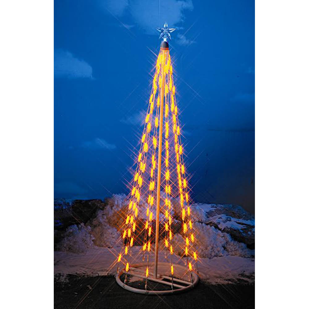 Homebrite Solar String Light Cone Tree Christmas Decoration, Yellow, 49 LQ_XLXLSDIY