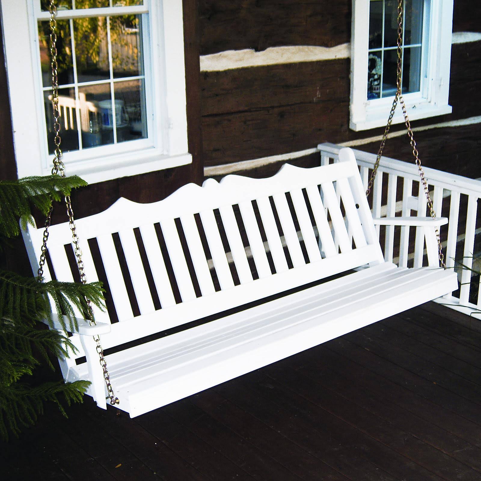 A L Furniture Yellow Pine Royal English Deluxe Garden Swing Redwood Stain G2_0QCOFGBC
