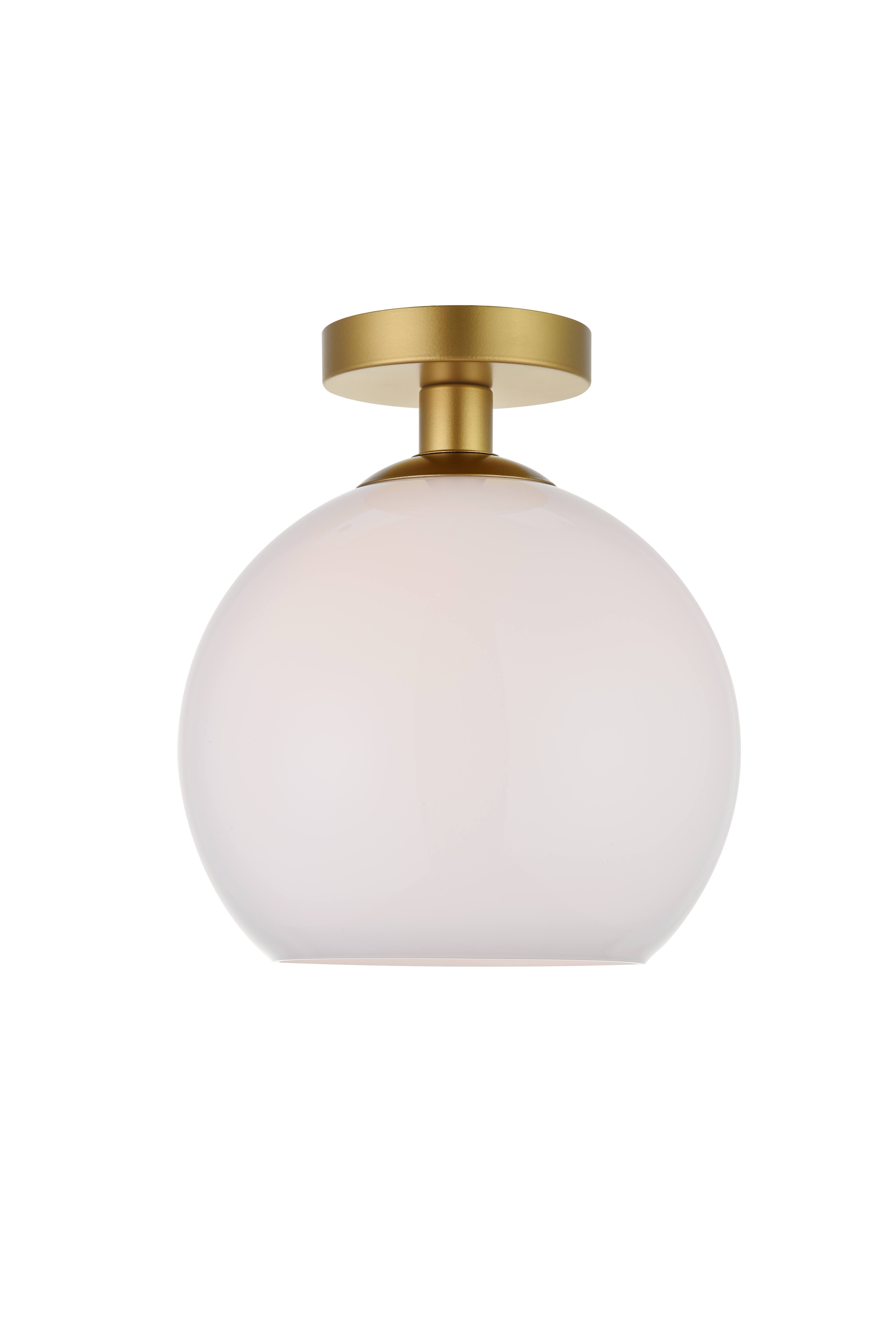 Elegant LD2211BR Baxter 1 Light Brass Flush Mount with Frosted White Glass ZD_QMCEUTO2 Elegant LD2211BR Baxter 1 Light Brass Flush Mount with Frosted White Glass ZD_QMCEUTO2