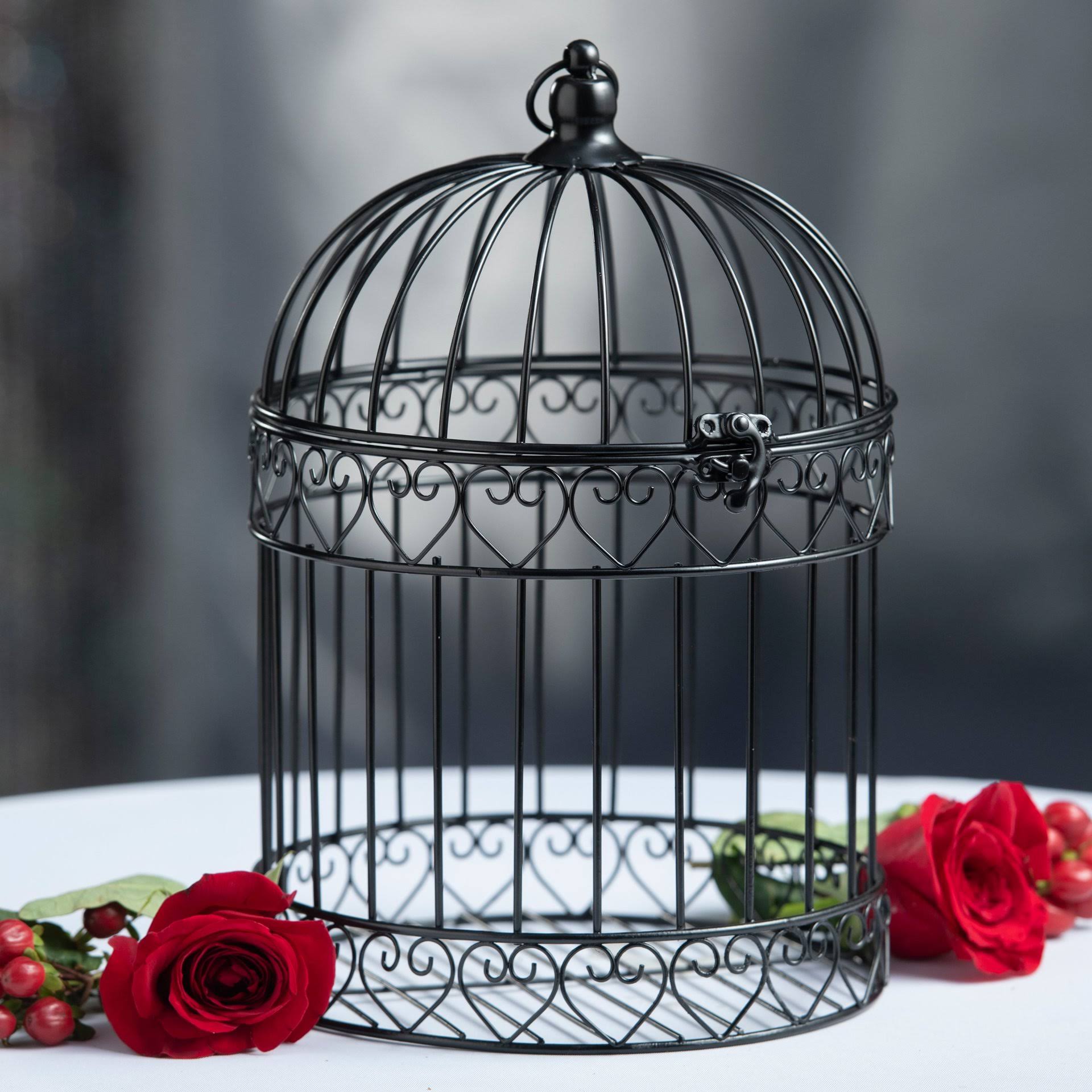 Black Decorative Bird Cage Centerpiece LI_BZVWFFCX