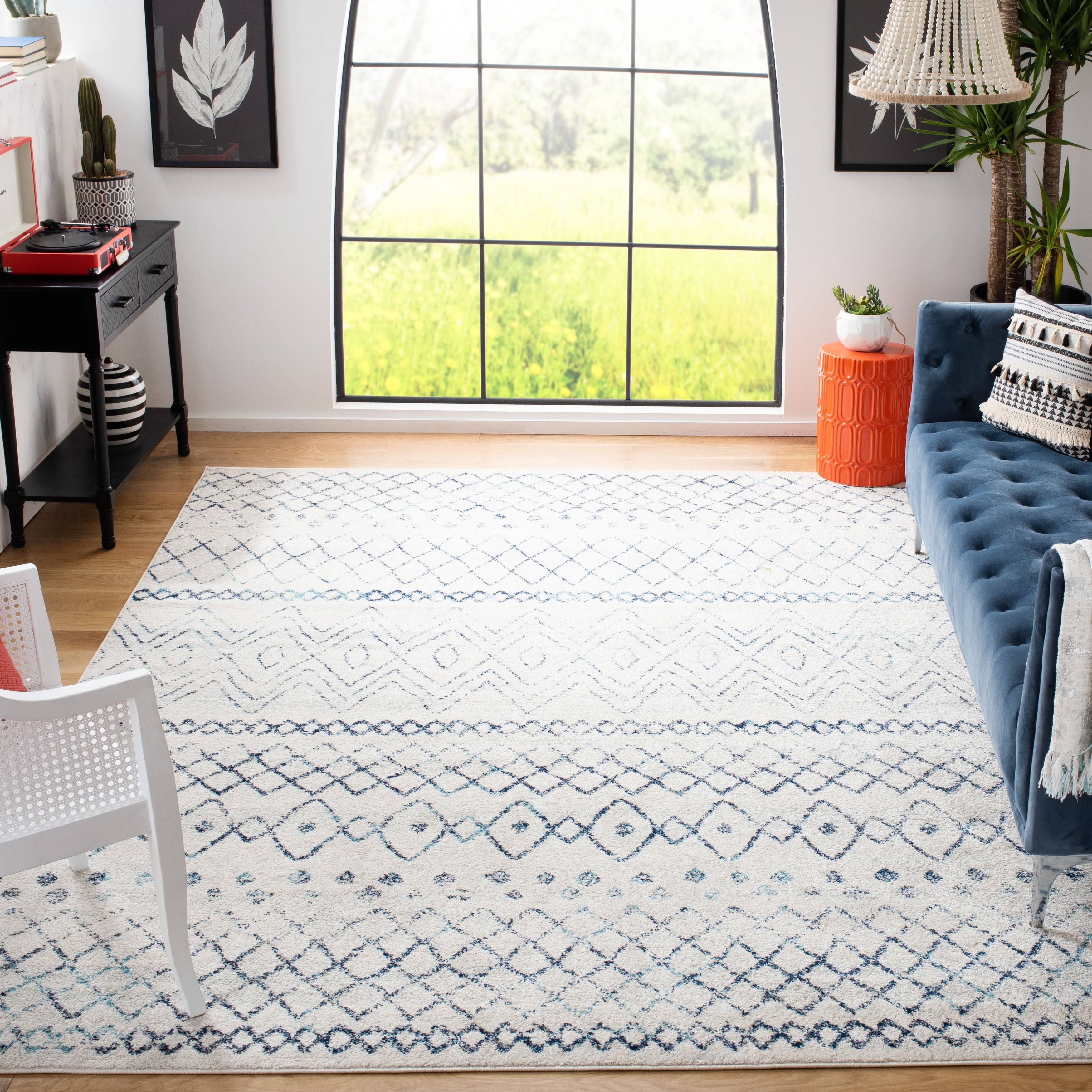Safavieh Madison 700 Rug Collection MAD798E - Ivory / Navy - 9' x 12' ET_VIUOXNAY Safavieh Madison 700 Rug Collection MAD798E - Ivory / Navy - 9' x 12' ET_VIUOXNAY
