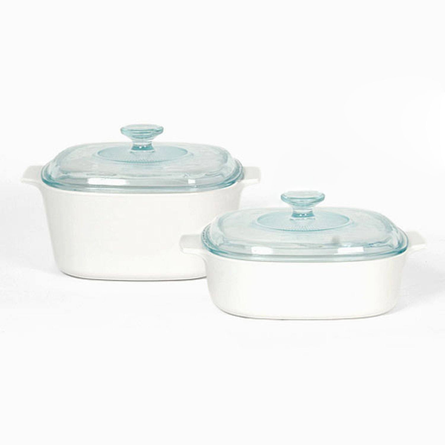 Corningware A-423c-Bf Blue Cornflower Pyroceram 4-Piece Cookware Set (2-Pack) 9G_6KMR3OEK