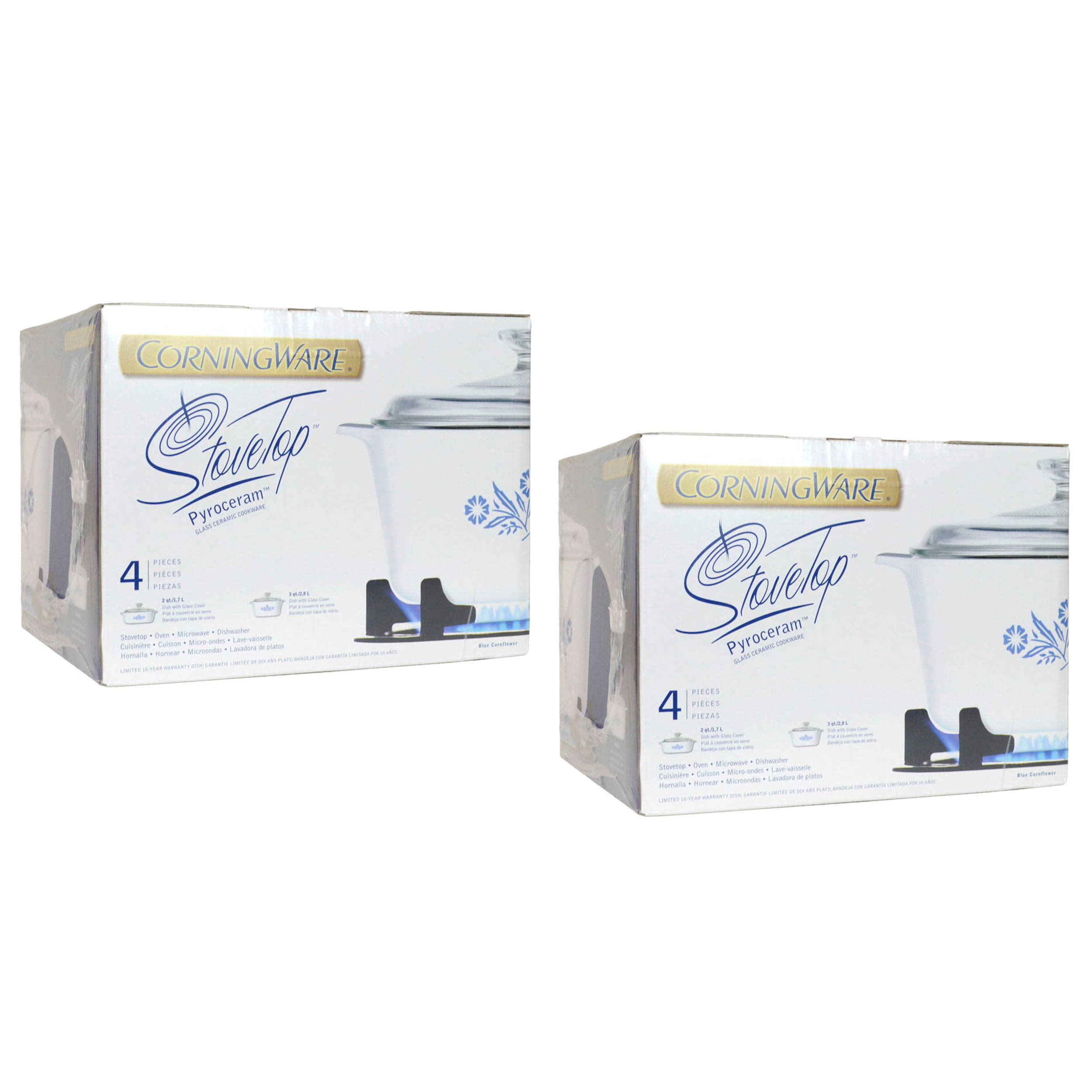 Corningware A-423c-Bf Blue Cornflower Pyroceram 4-Piece Cookware Set (2-Pack) 9G_6KMR3OEK Corningware A-423c-Bf Blue Cornflower Pyroceram 4-Piece Cookware Set (2-Pack) 9G_6KMR3OEK