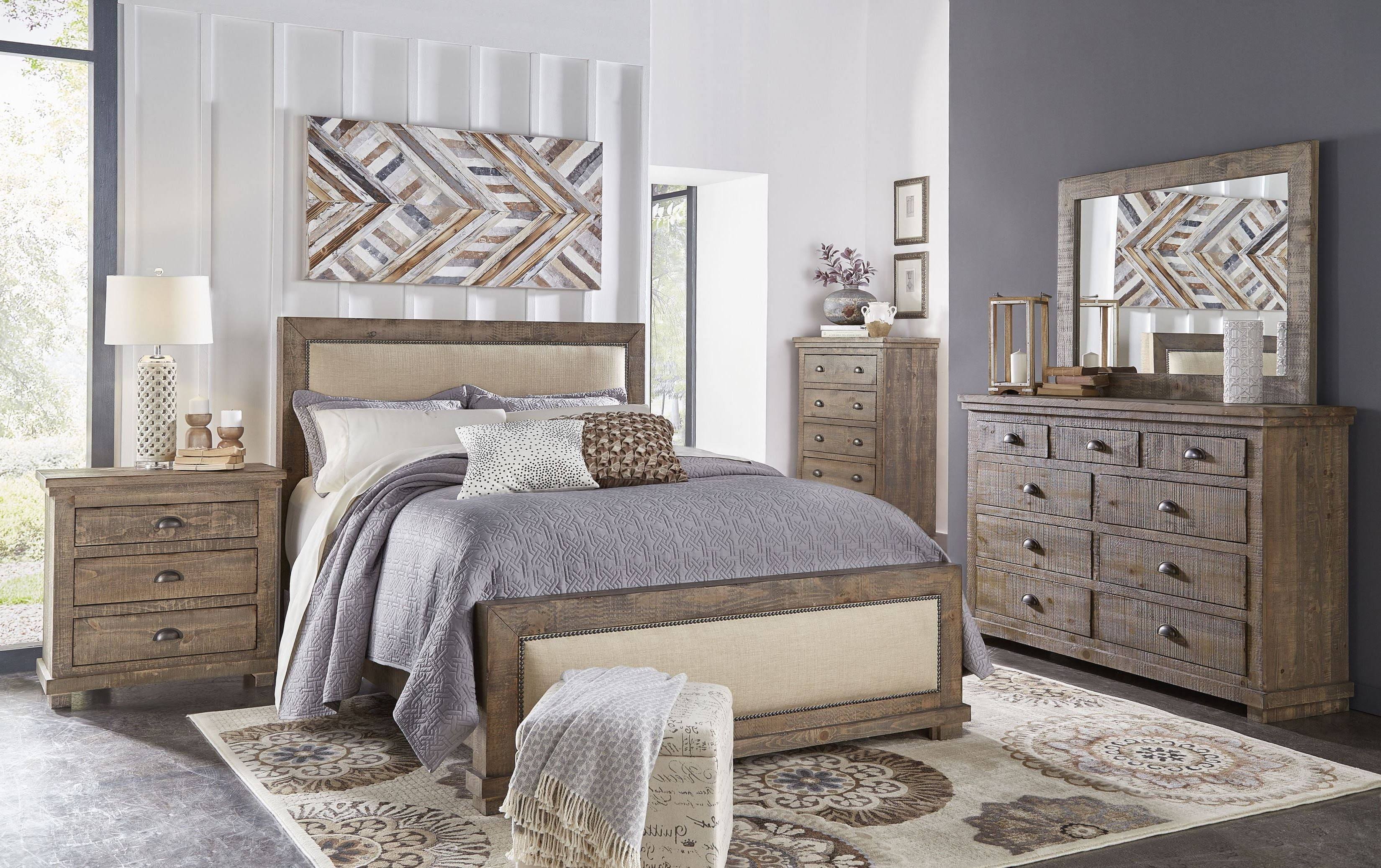 Progressive Furniture Willow Queen Upholstered Bed Weathered Gray VD_CKERQSET Progressive Furniture Willow Queen Upholstered Bed Weathered Gray VD_CKERQSET