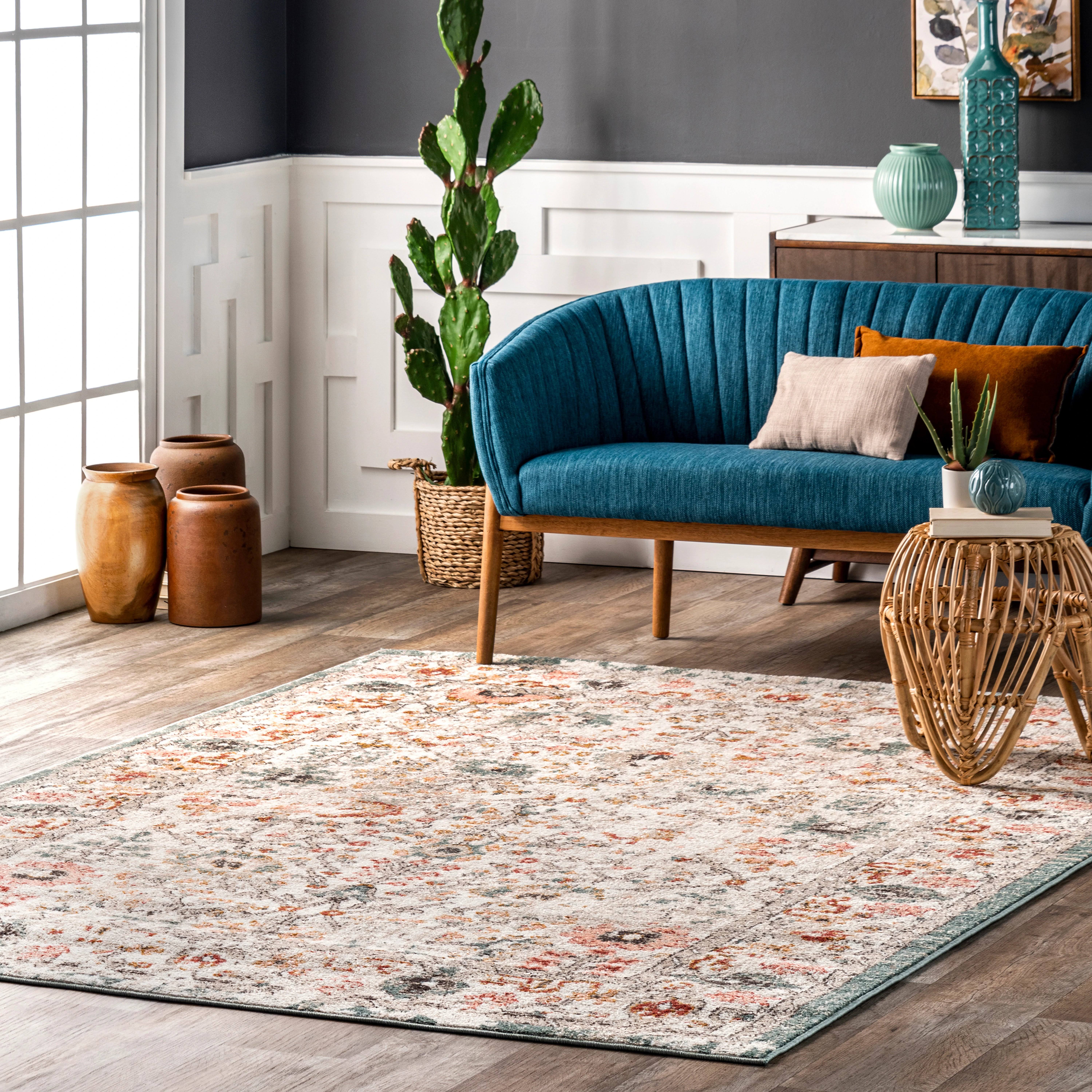Nuloom Lenore Vintage Floral Beige 10 Ft. X 14 Ft. Area Rug YK_8AONO0D4