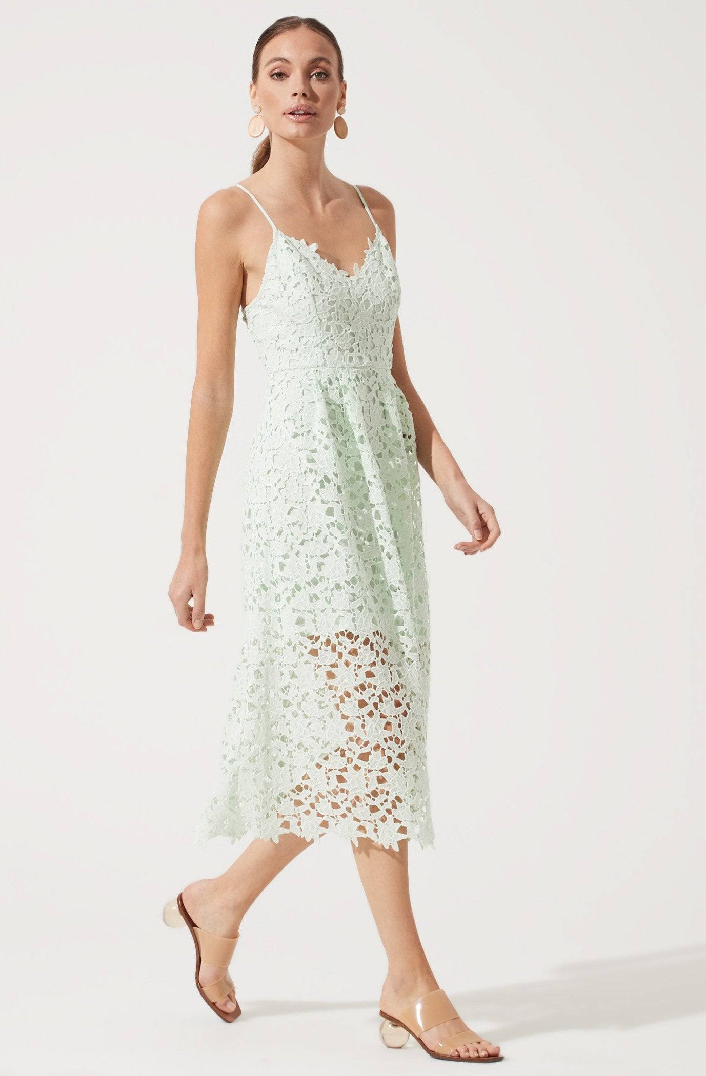 Astr The Label Women's Lace A Line Midi Dress Xs Navy GC_ODJYET42 Astr The Label Women's Lace A Line Midi Dress Xs Navy GC_ODJYET42