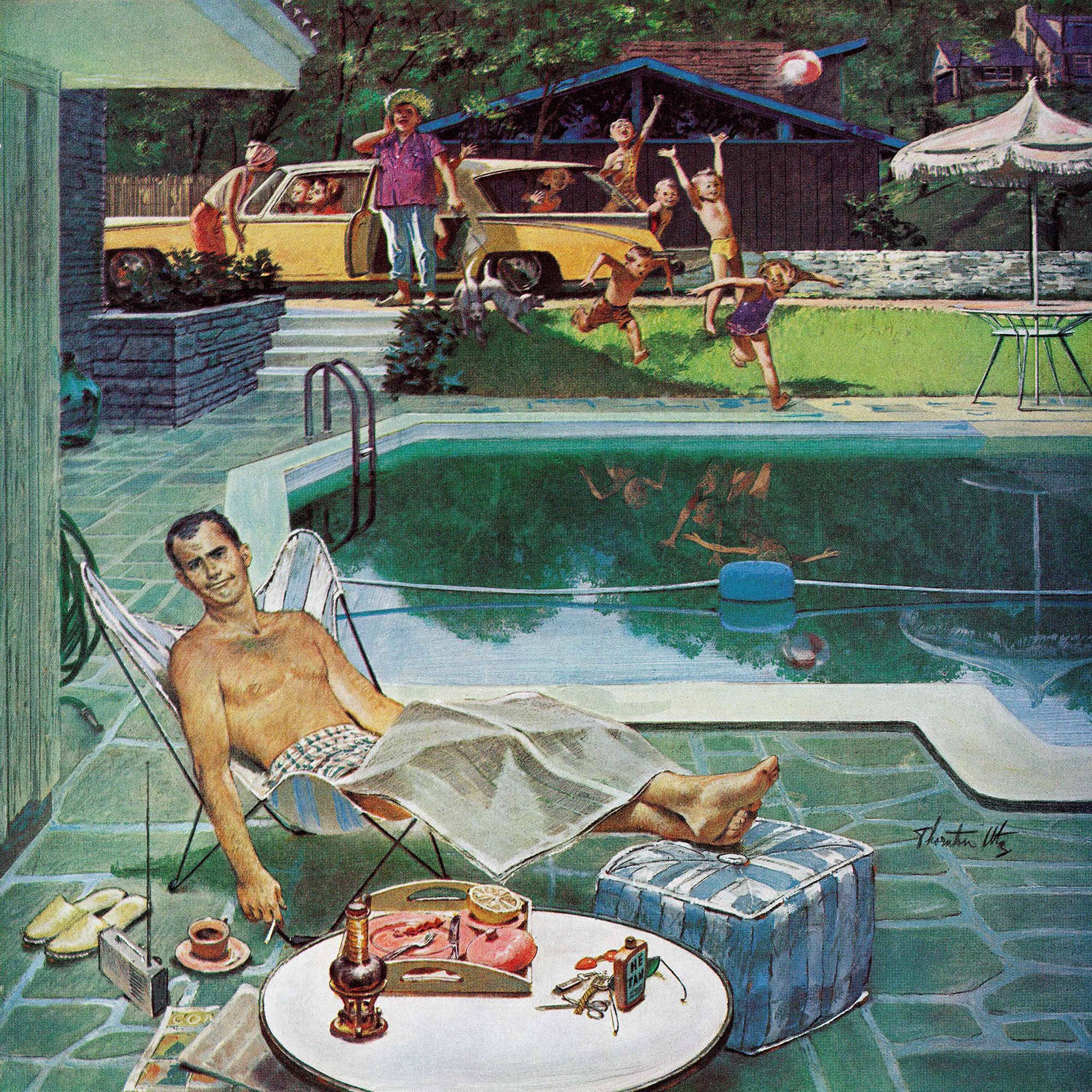 Marmont Hill Unwelcome Pool Guests Thornton Utz Painting Print On Canvas 32 X 32 AF_28EUFUZM Marmont Hill Unwelcome Pool Guests Thornton Utz Painting Print On Canvas 32 X 32 AF_28EUFUZM