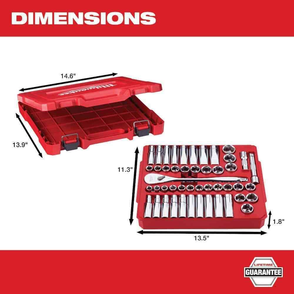 Milwaukee 1/4 In. And 3/8 In. And 1/2 In. Drive Sae/Metric Ratchet And Socket Mechanics Tool Set (153-Piece) BQ_GYXPHO5Z Milwaukee 1/4 In. And 3/8 In. And 1/2 In. Drive Sae/Metric Ratchet And Socket Mechanics Tool Set (153-Piece) BQ_GYXPHO5Z
