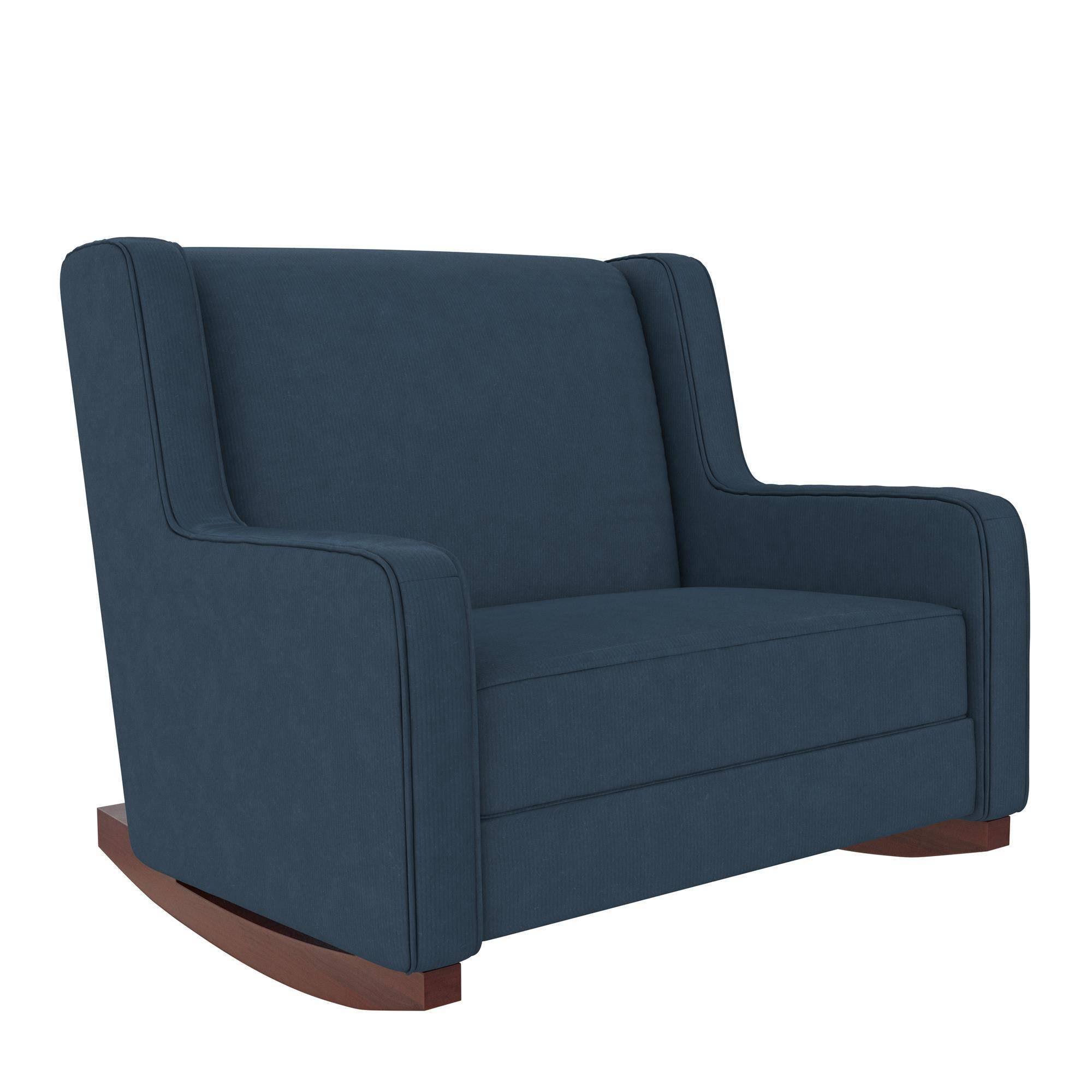 Baby Relax Hadley Upholstered Double Rocker Chair, Blue Velvet NC_R2QHB9VL