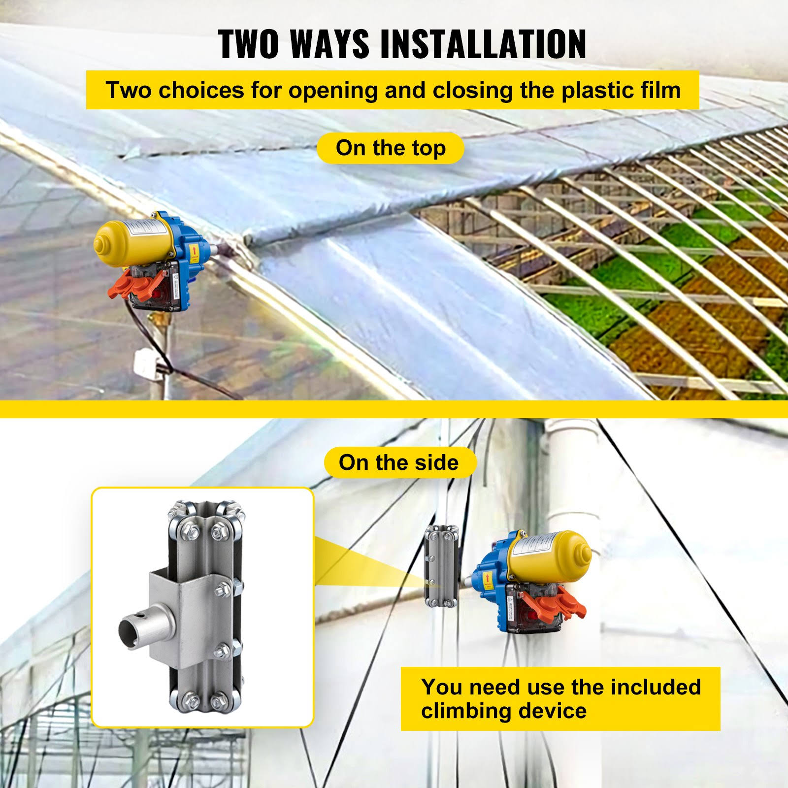 Vevor Greenhouse Roll Up Motor Kit, 100w Dc 24v 3.2 Rpm, Waterproof Aluminum Alloy Electric Greenhouse Frame Shed Kit, W/Control Box & Climbing GP_CWTKZXKK Vevor Greenhouse Roll Up Motor Kit, 100w Dc 24v 3.2 Rpm, Waterproof Aluminum Alloy Electric Greenhouse Frame Shed Kit, W/Control Box & Climbing GP_CWTKZXKK